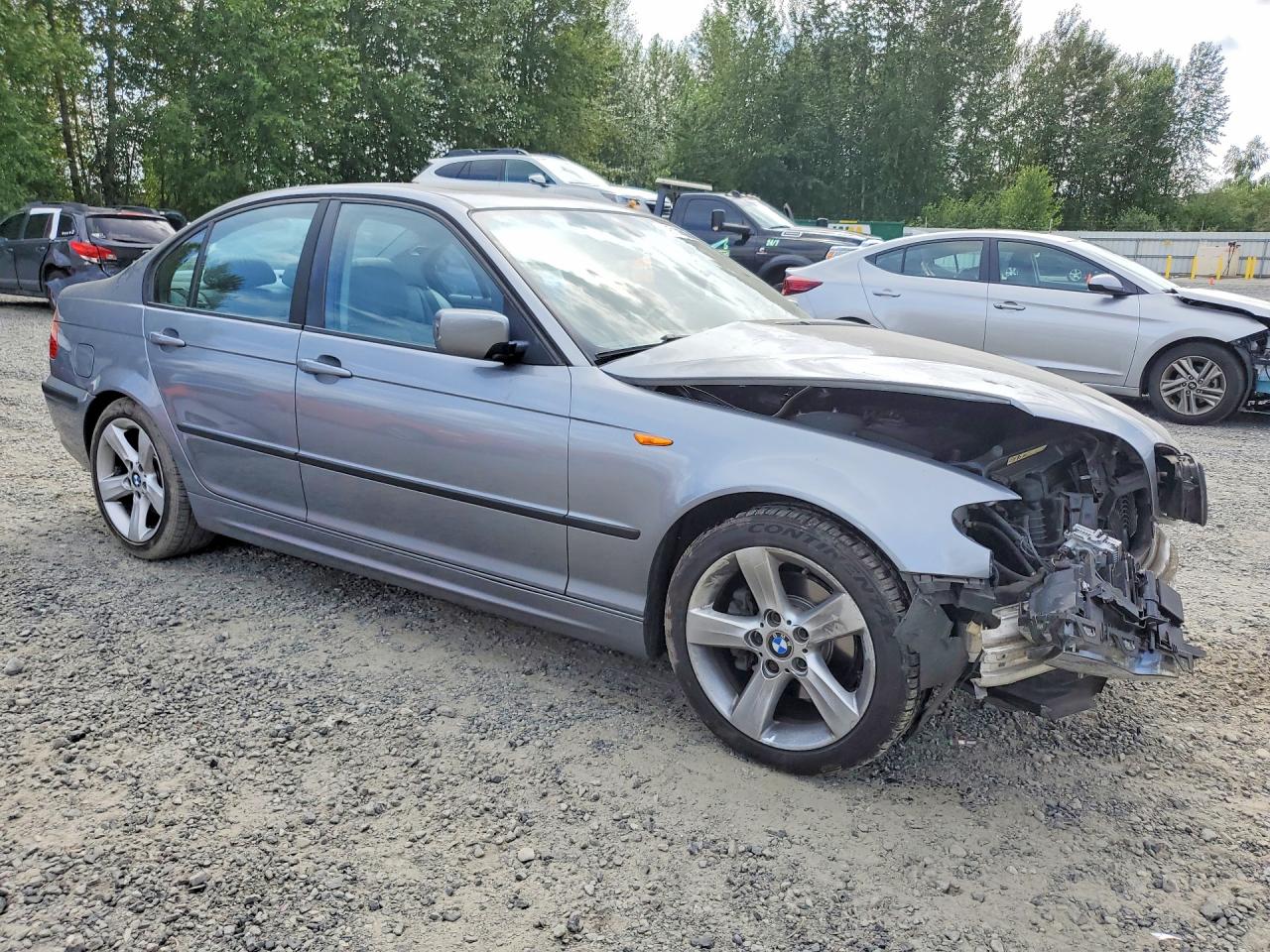 2005 Bmw 325 I Gray vin: WBAEV33465KW17435