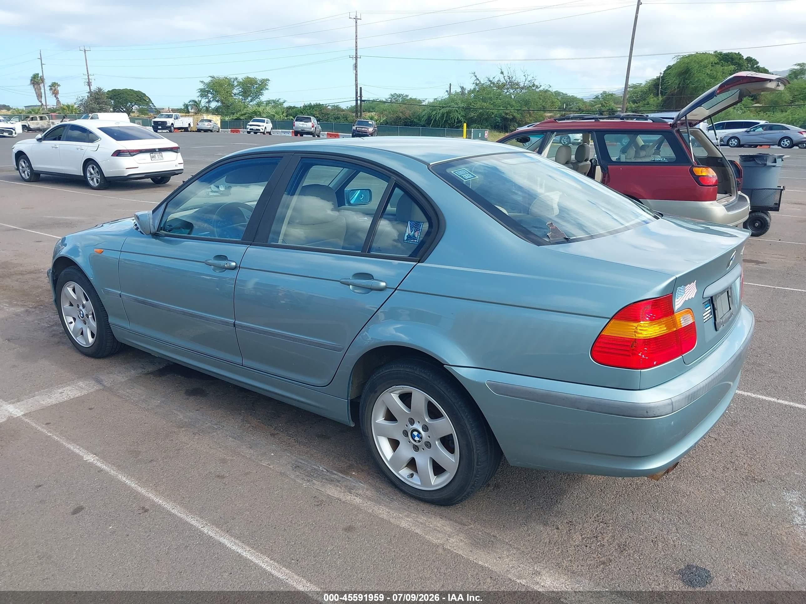 2002 Bmw 3 Series 325i Light Blue vin: WBAEV33492KL76563