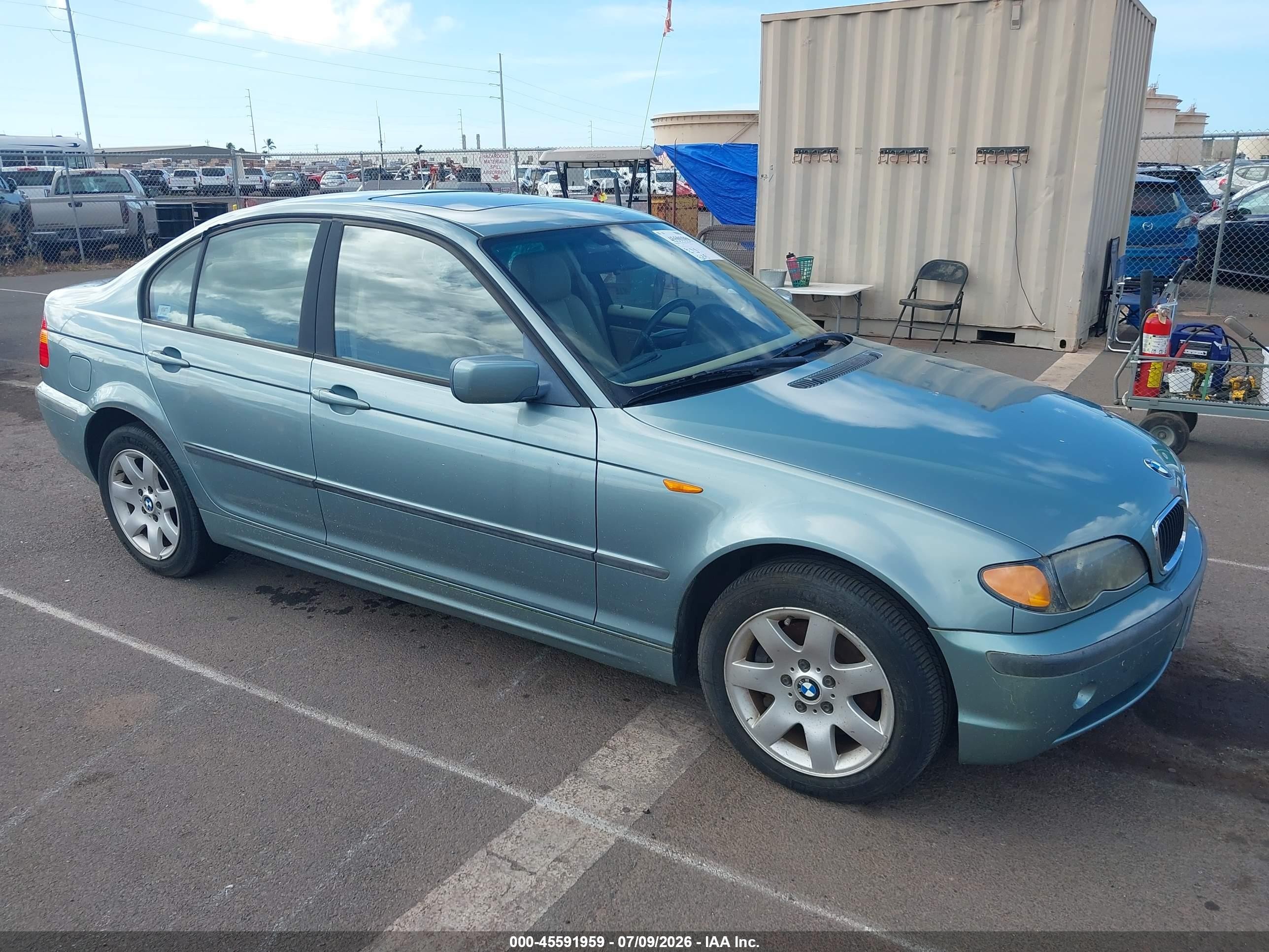 2002 Bmw 3 Series 325i Light Blue vin: WBAEV33492KL76563