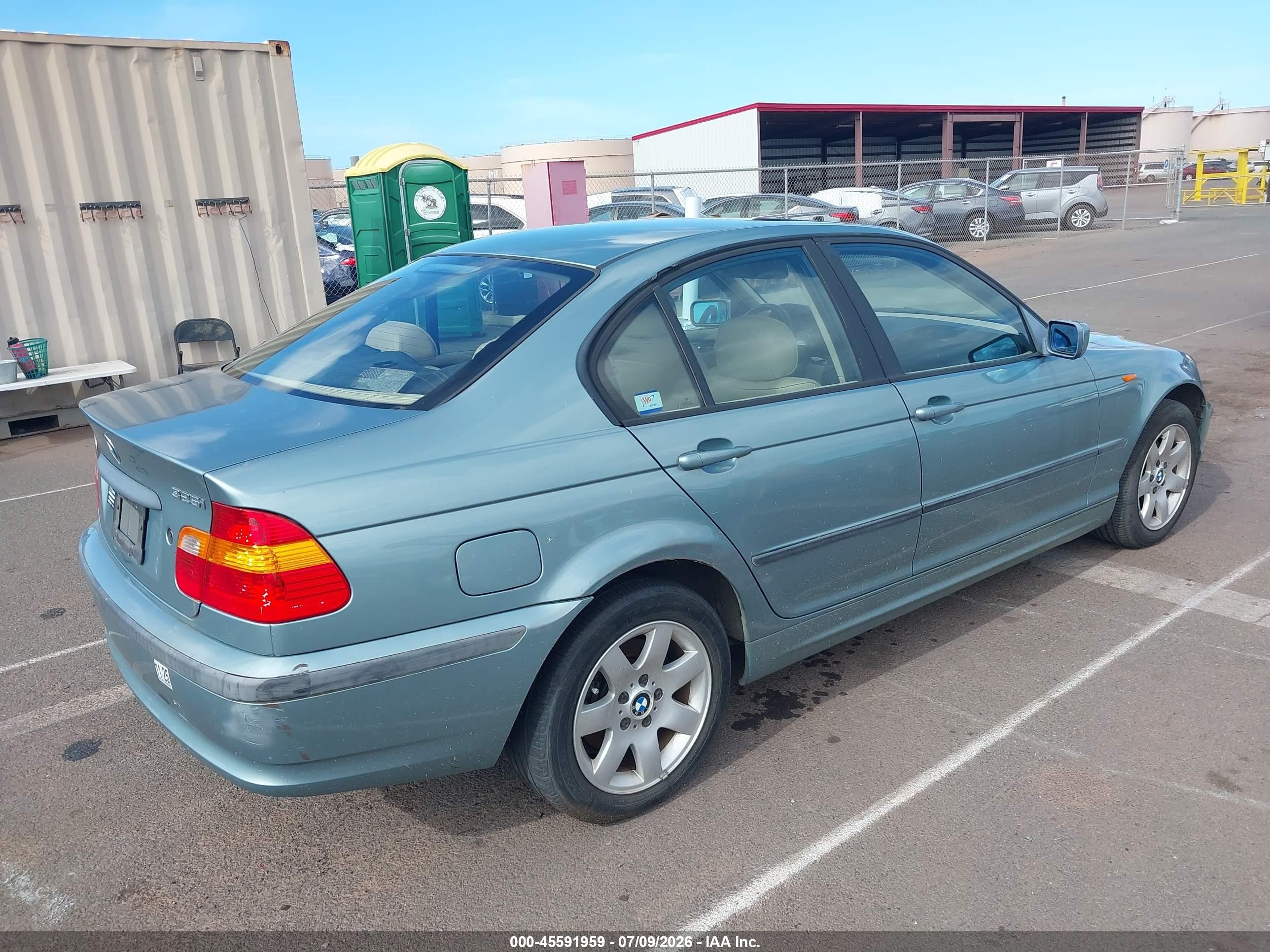 2002 Bmw 3 Series 325i Light Blue vin: WBAEV33492KL76563