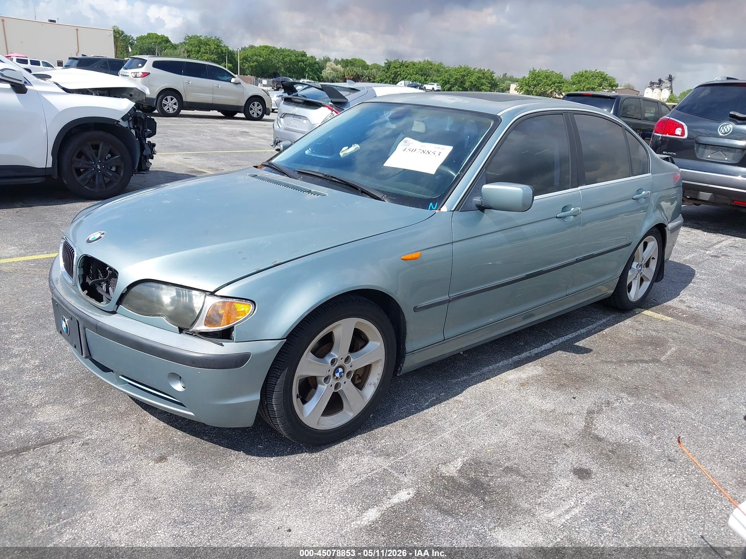 2004 Bmw 330i   Silver vin: WBAEV53464KM37236
