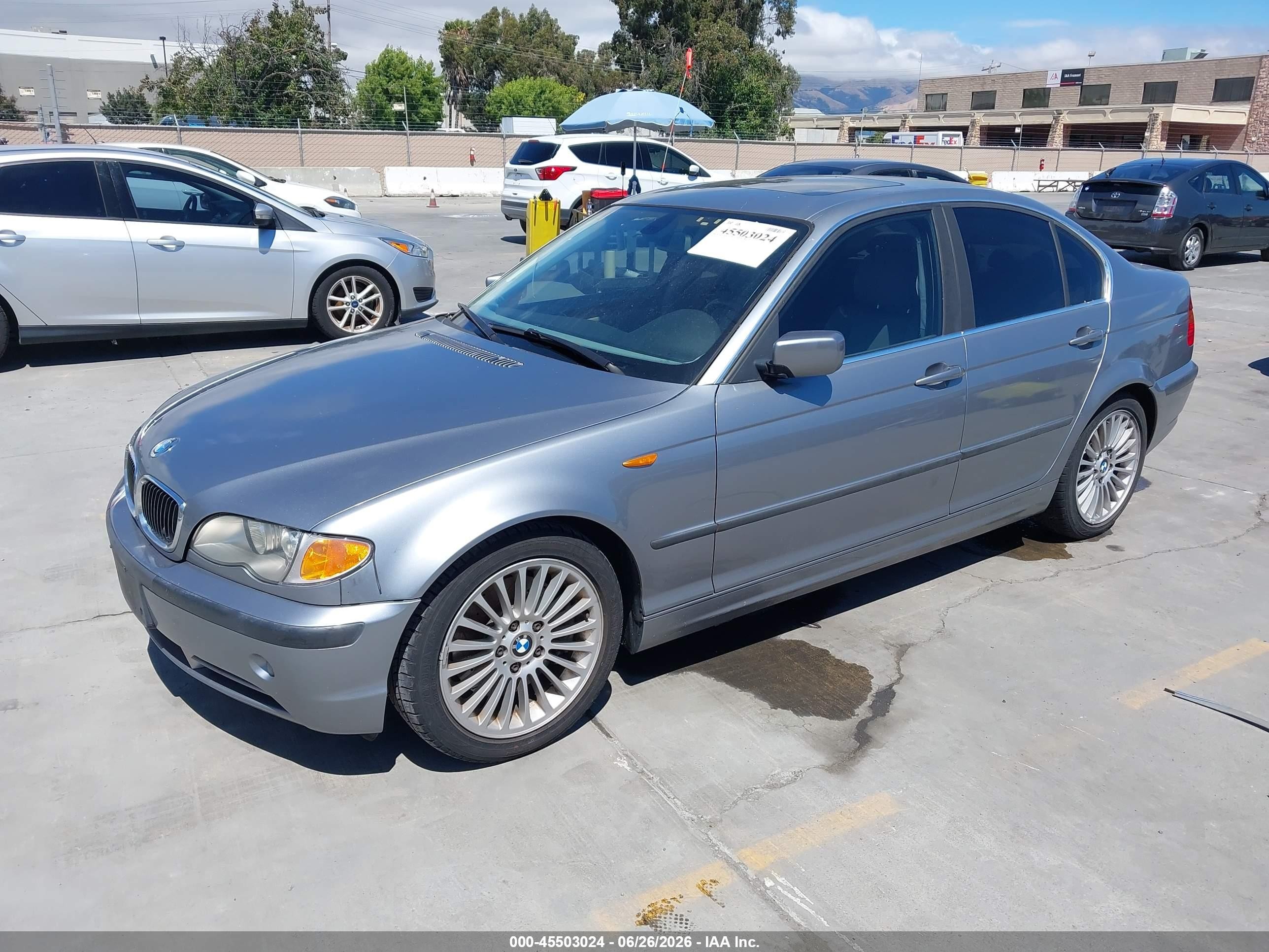 2003 Bmw 3 Series 330i Gray vin: WBAEV53473KM31959