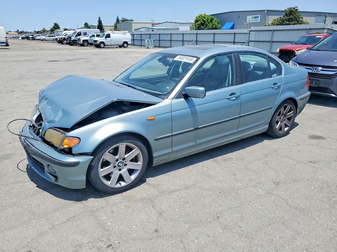 2004 Bmw 330 I Green vin: WBAEV534X4KM34565