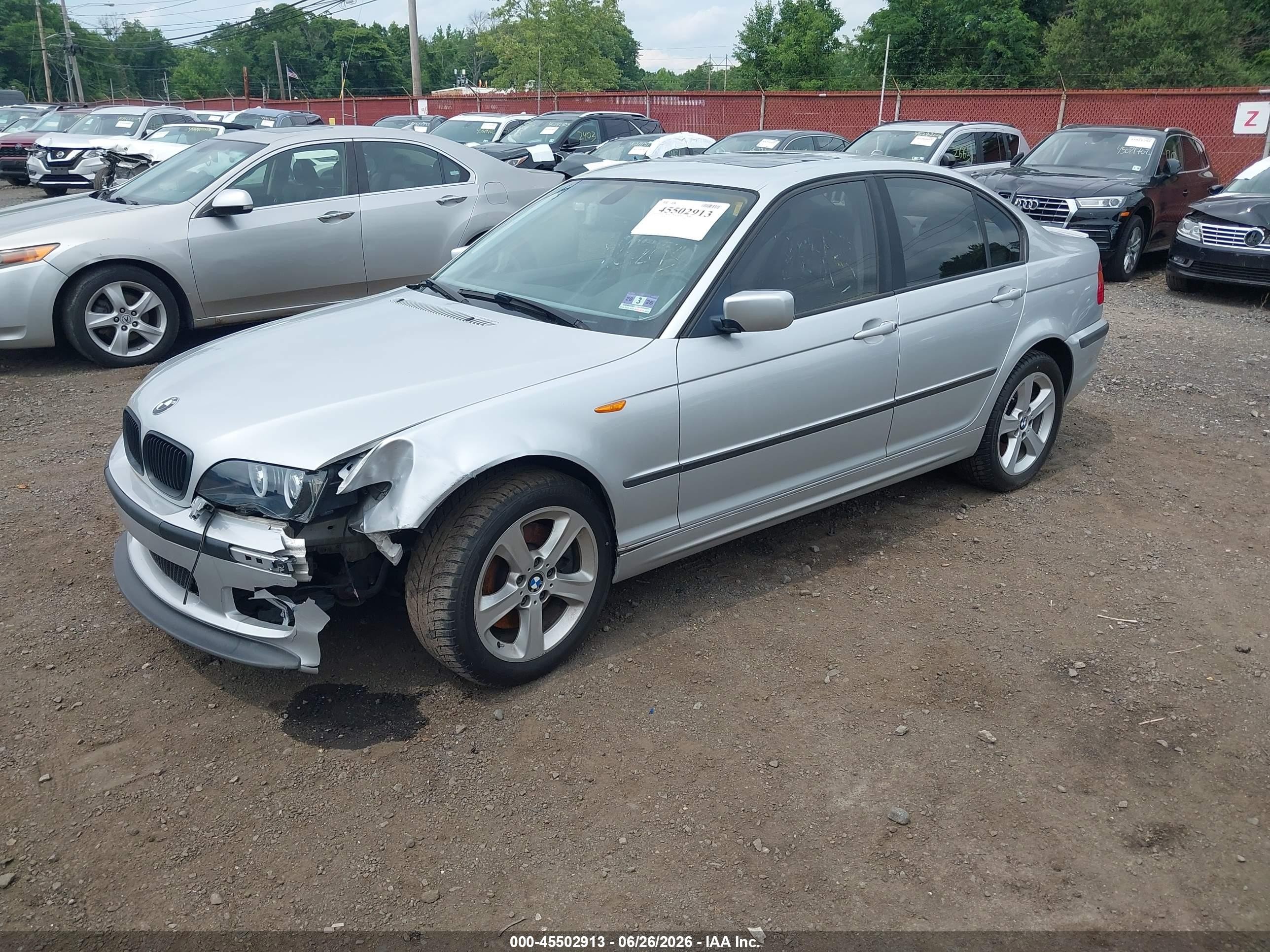 2004 Bmw 330xi Silver vin: WBAEW53434PN34202