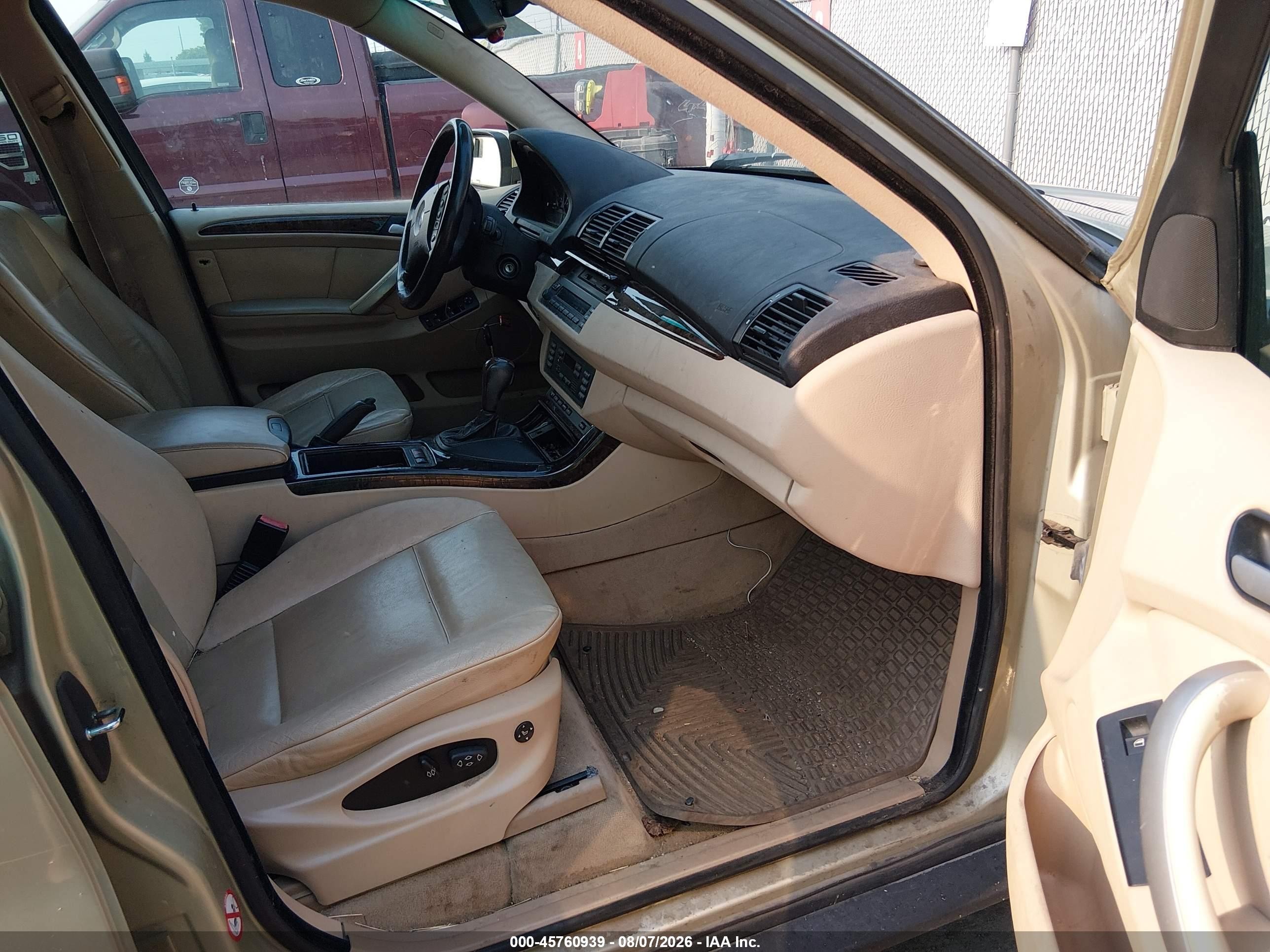 2001 Bmw X5 3.0 Gold vin: WBAFA53511LM70708