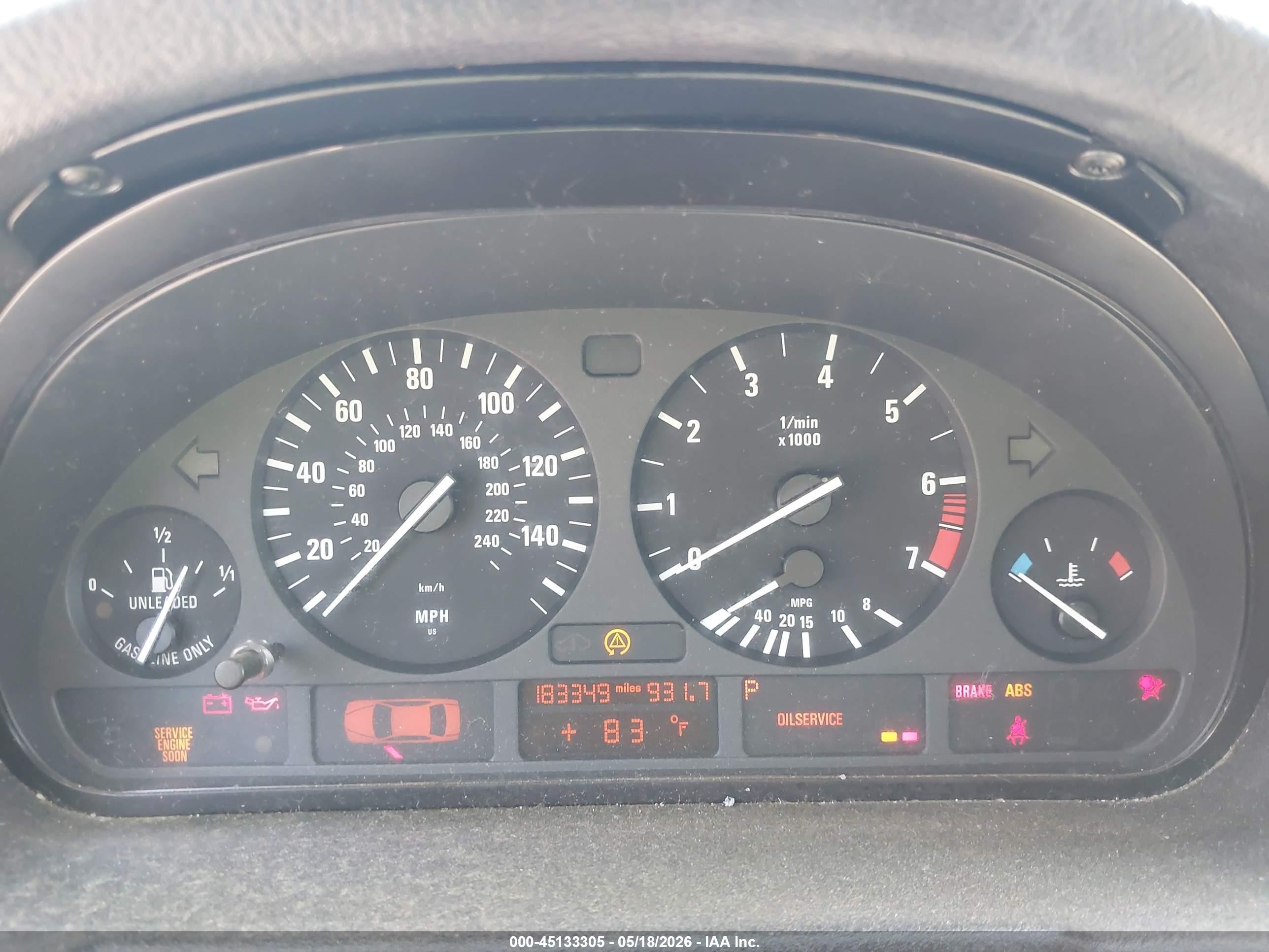 2001 Bmw X5 3.0 Champagne vin: WBAFA53521LM65467