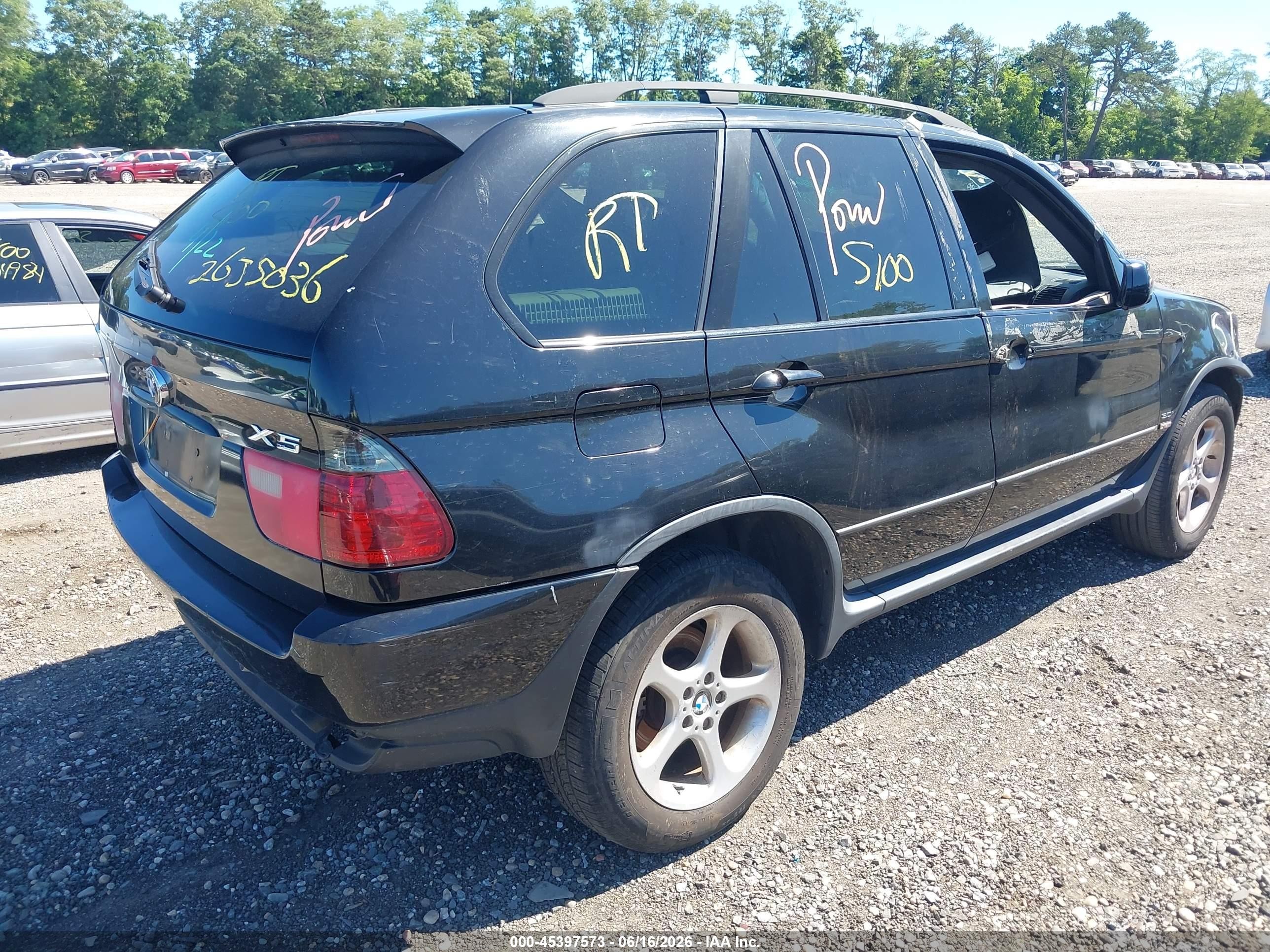 2001 Bmw X5 3.0 Black vin: WBAFA53531LM85002