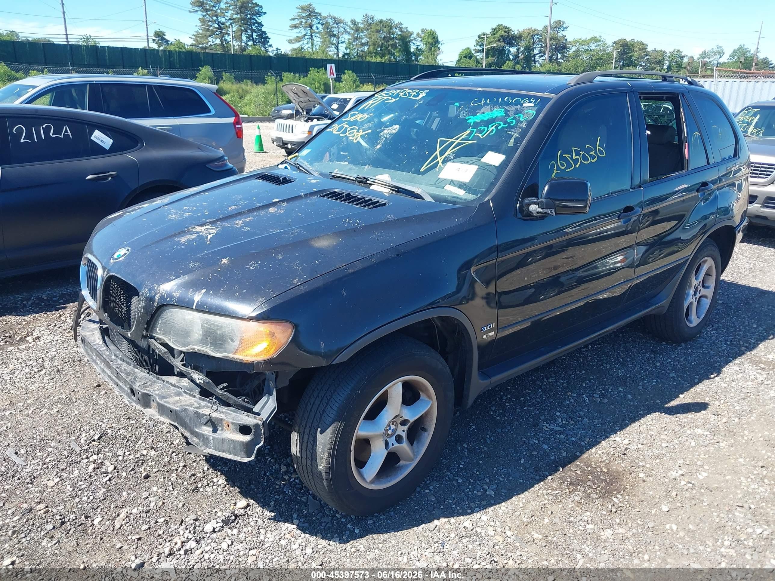 2001 Bmw X5 3.0 Black vin: WBAFA53531LM85002