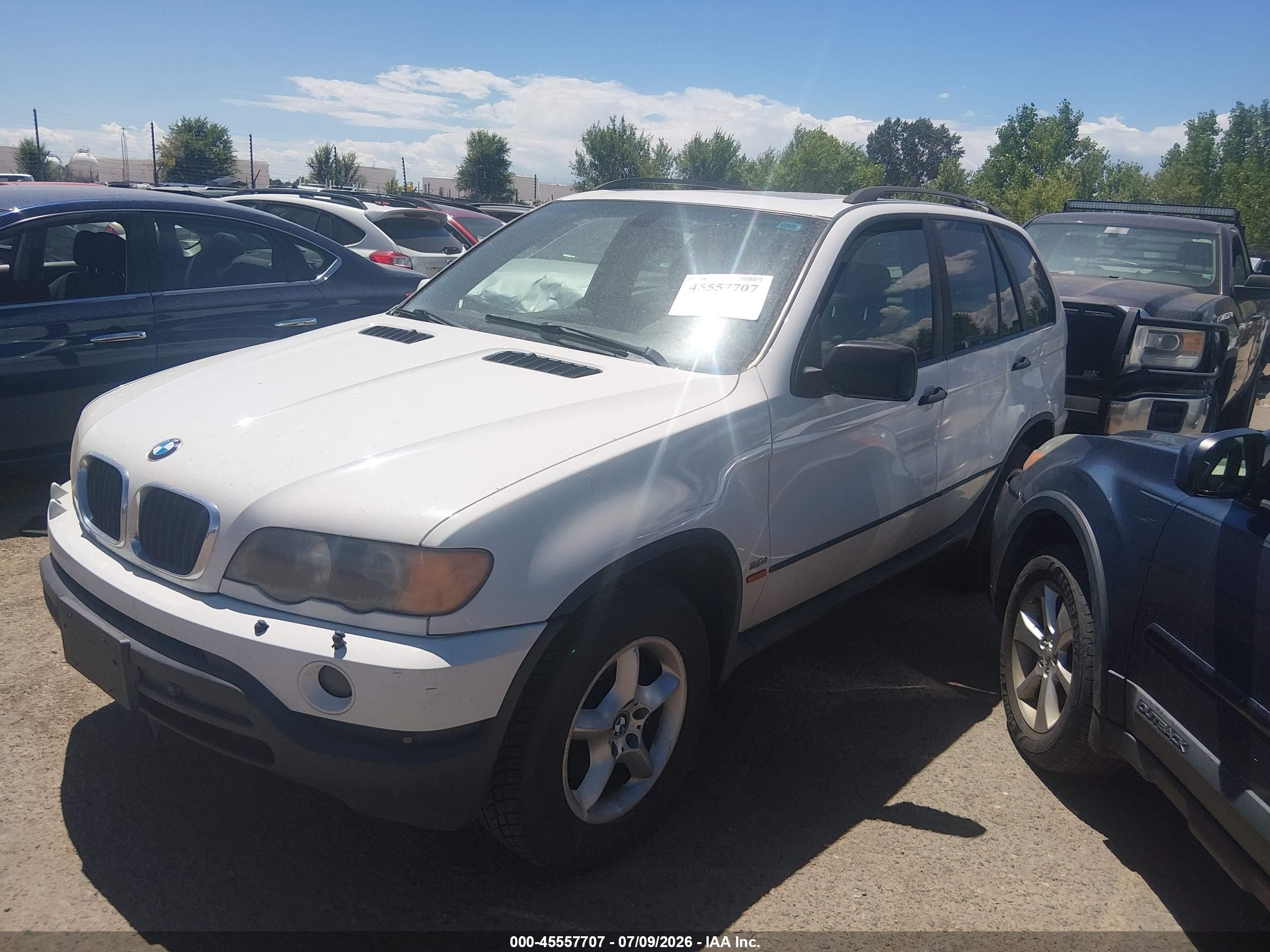 2001 Bmw X5 3.0 White vin: WBAFA53531LM85159