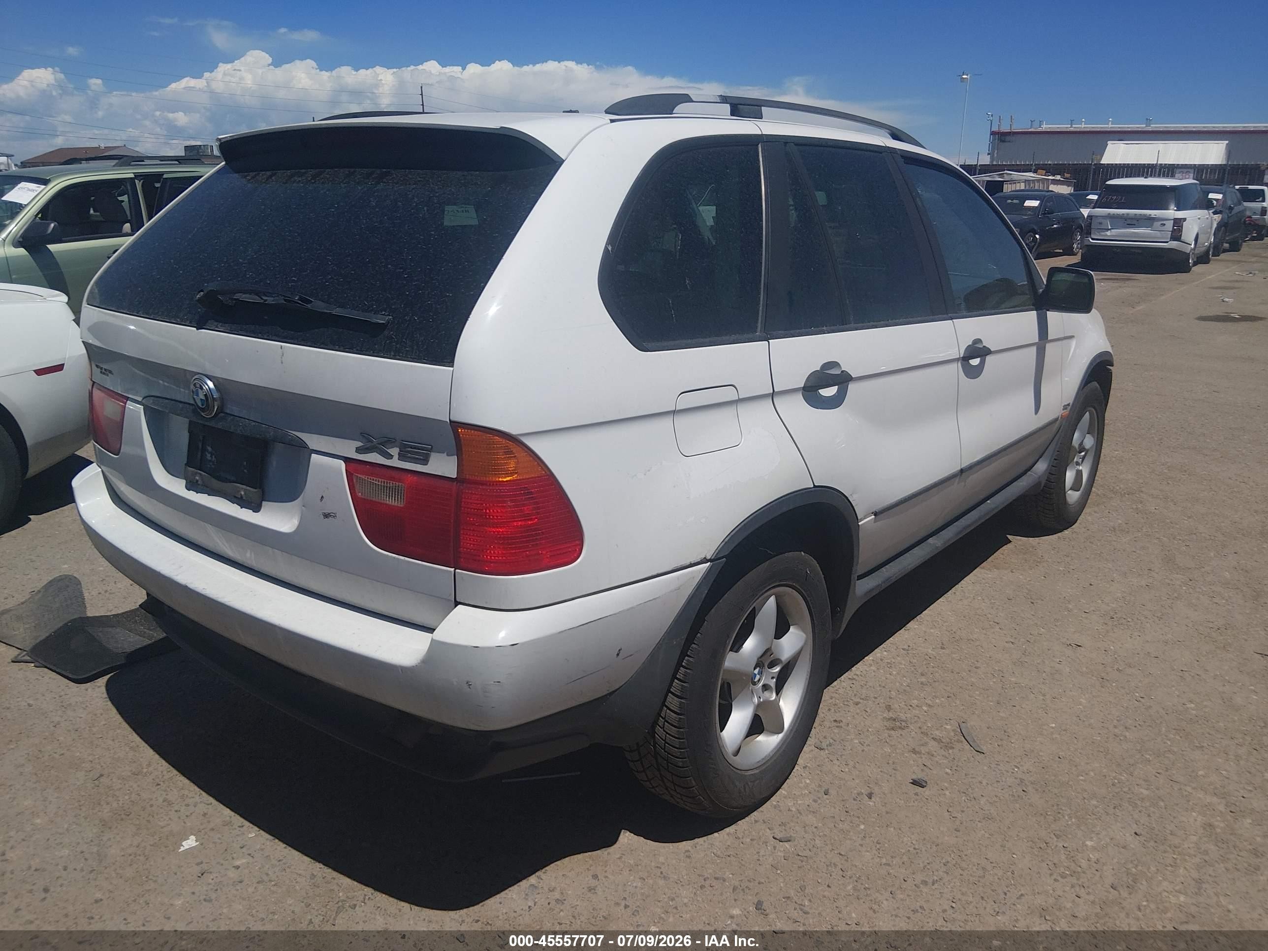 2001 Bmw X5 3.0 White vin: WBAFA53531LM85159