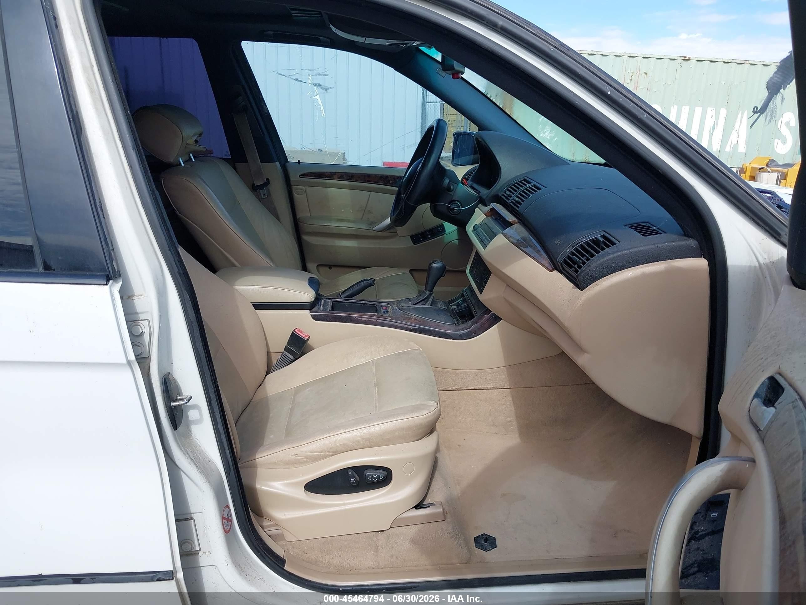 2001 Bmw X5 3.0 White vin: WBAFA53551LM89987