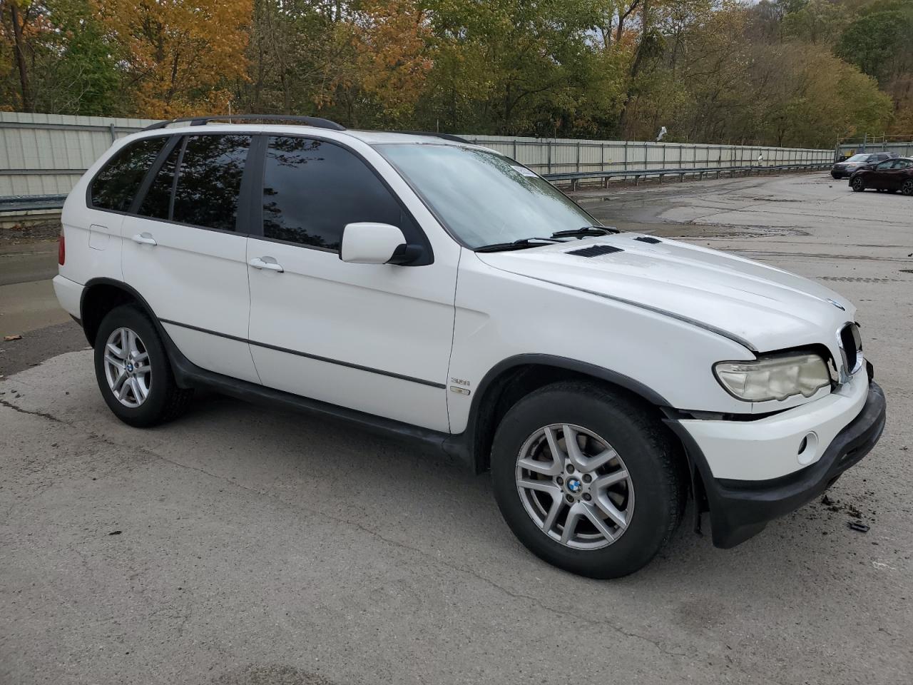 2001 Bmw X5 3.0i White vin: WBAFA53571LM90445