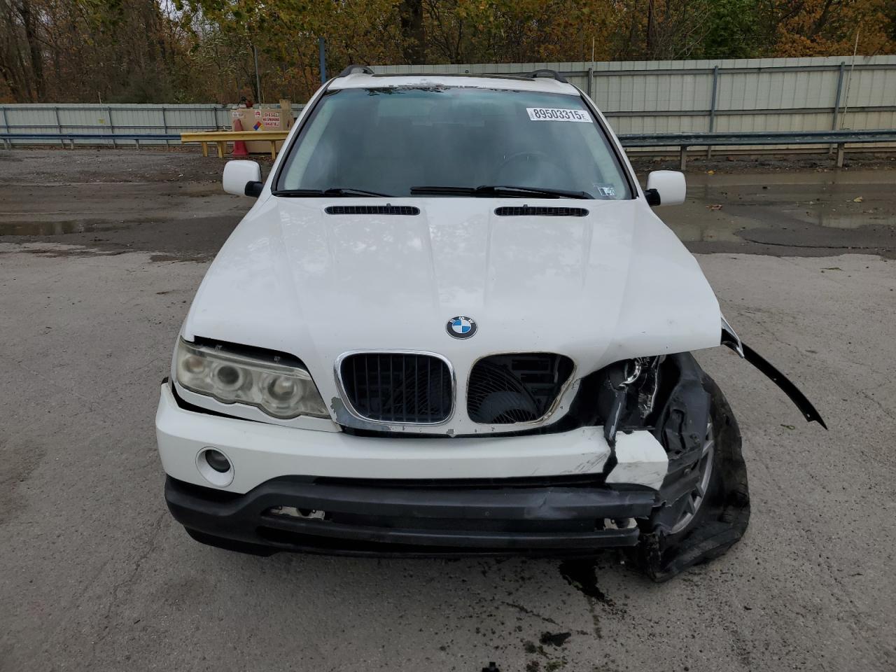 2001 Bmw X5 3.0i White vin: WBAFA53571LM90445