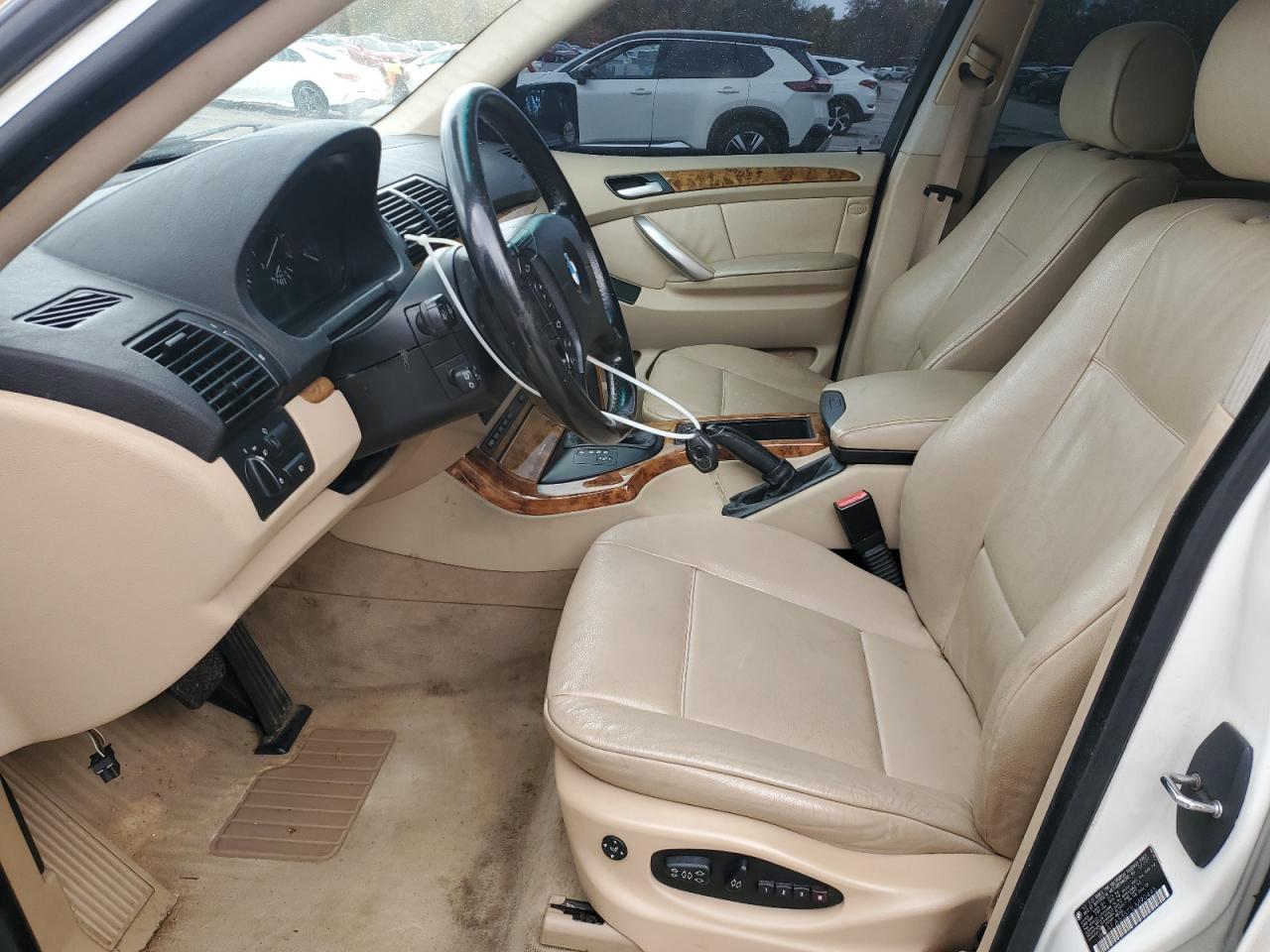 2001 Bmw X5 3.0i White vin: WBAFA53571LM90445