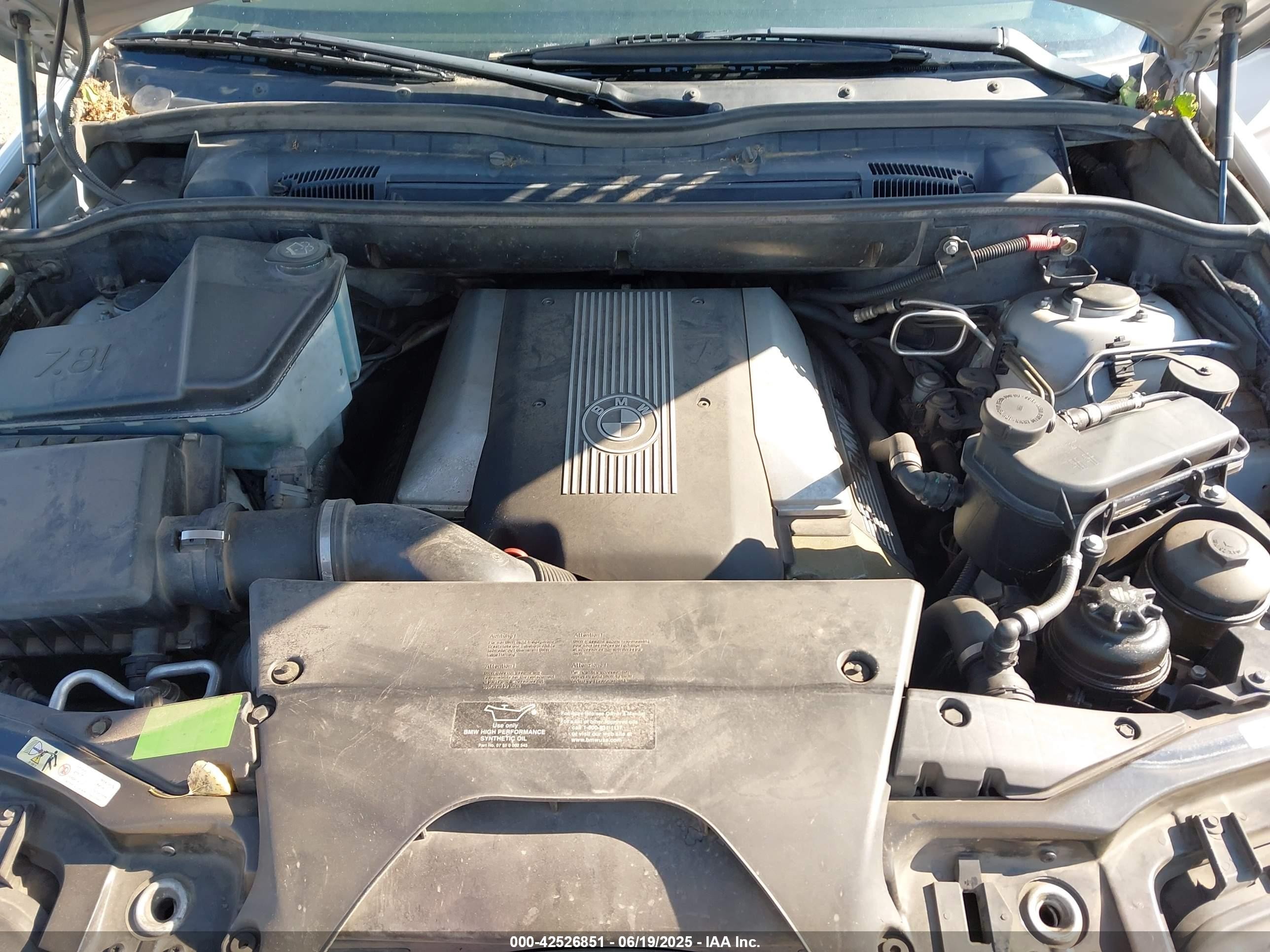 2000 Bmw X5 4.4 Серебряный vin: WBAFB3350YLH03976