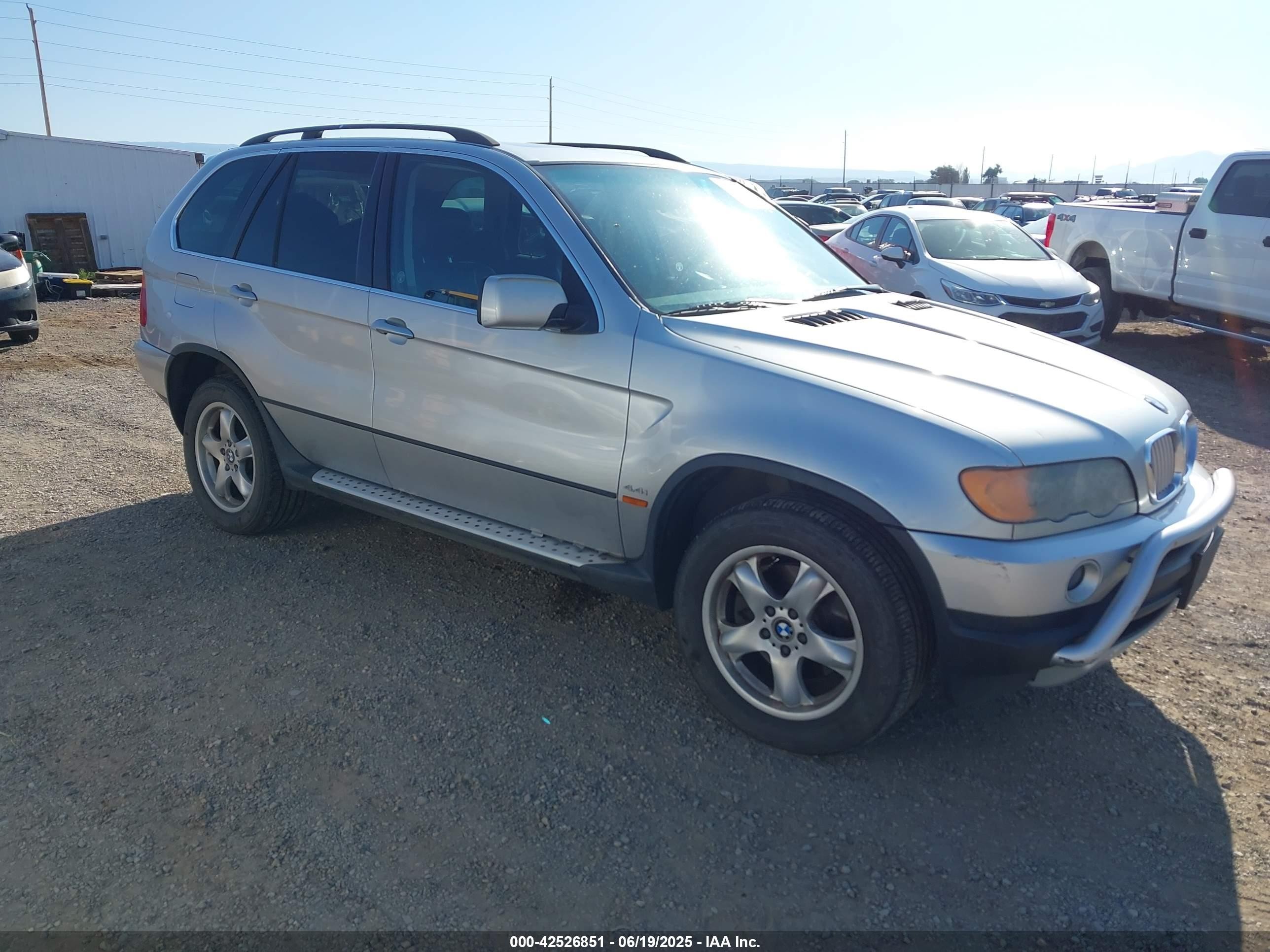 2000 Bmw X5 4.4 Серебряный vin: WBAFB3350YLH03976