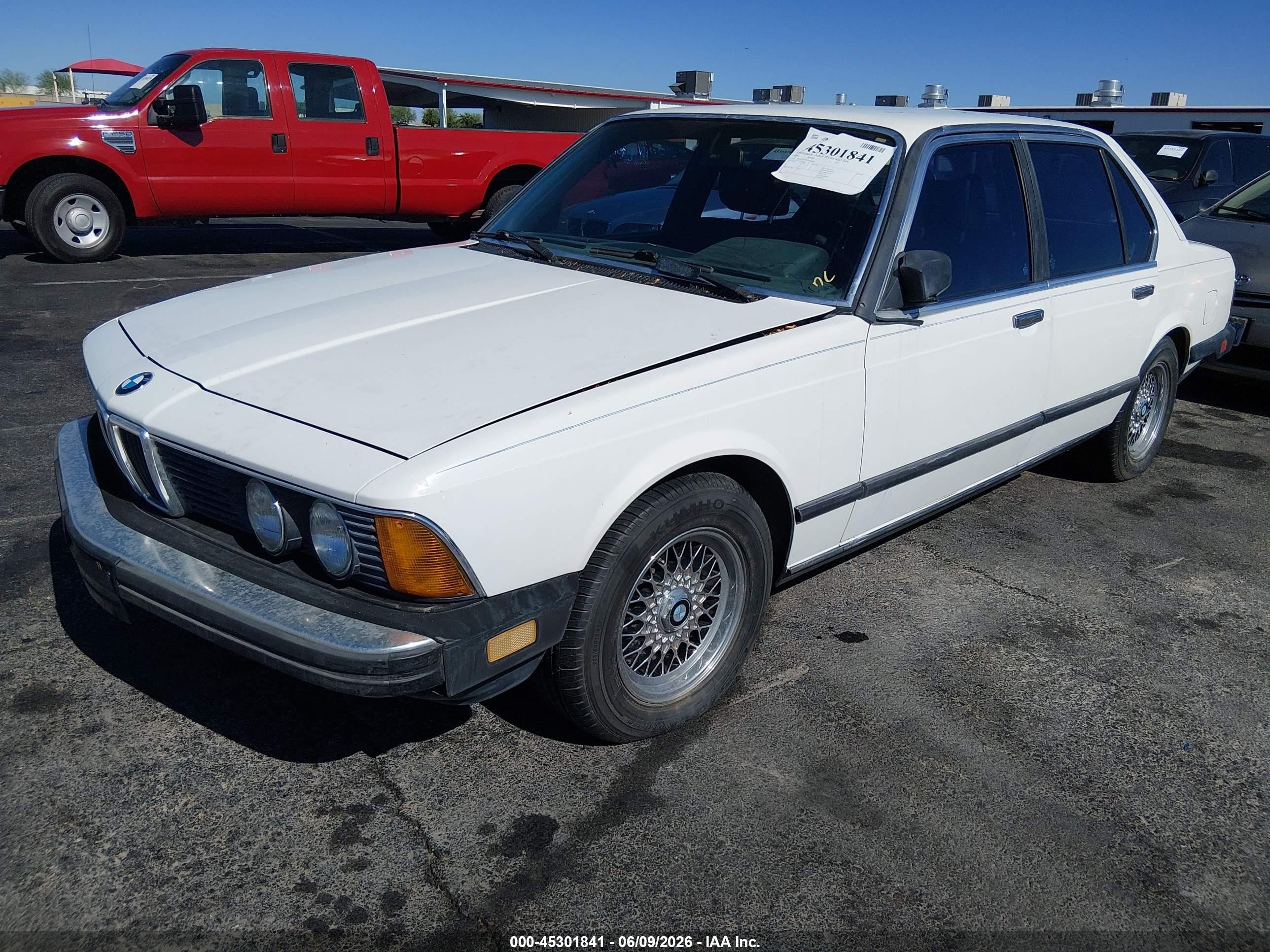 1984 Bmw 733 I Automatic White vin: WBAFF8408E9281868