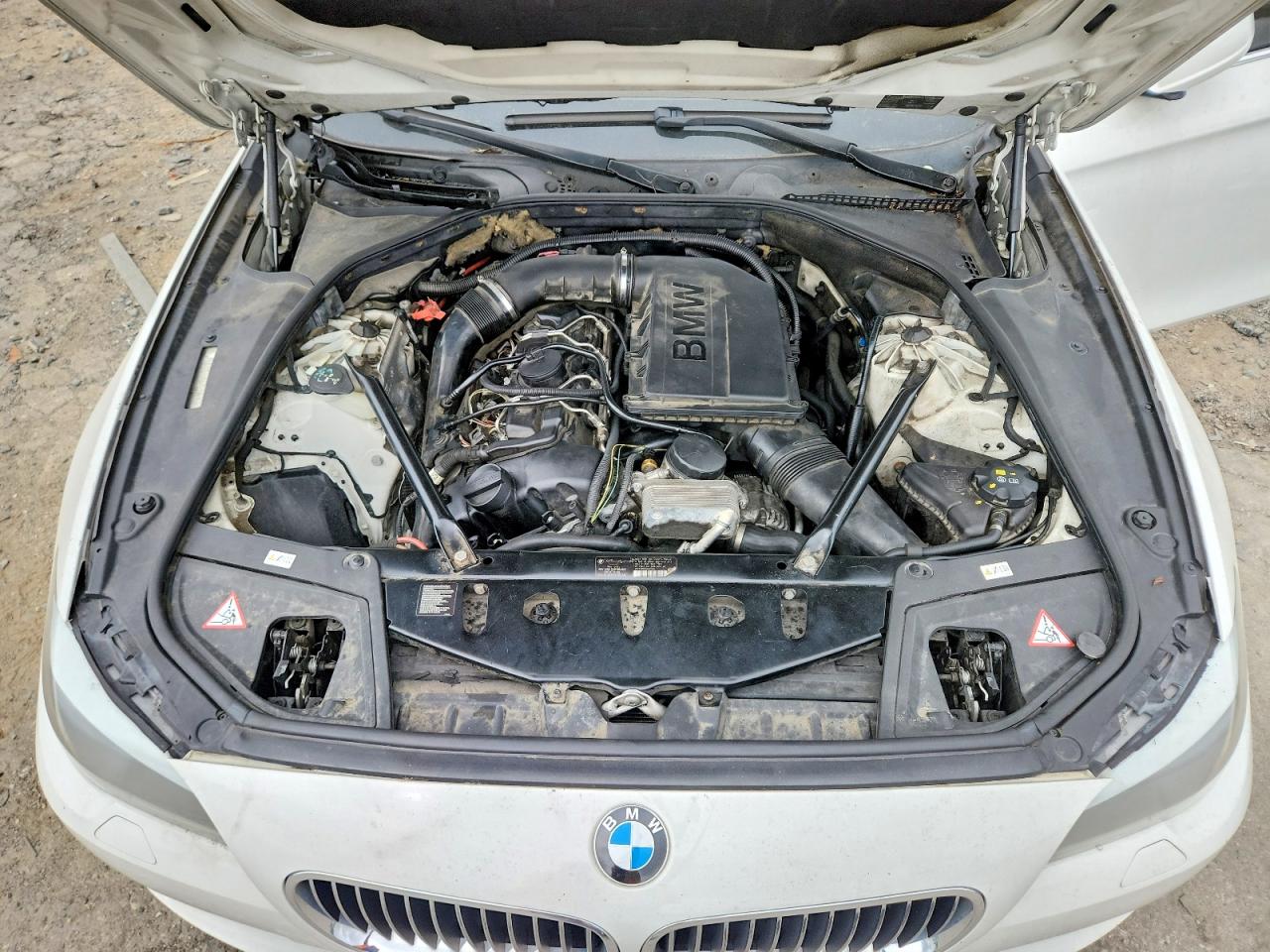 2013 Bmw 535 I White vin: WBAFR7C50DC818264
