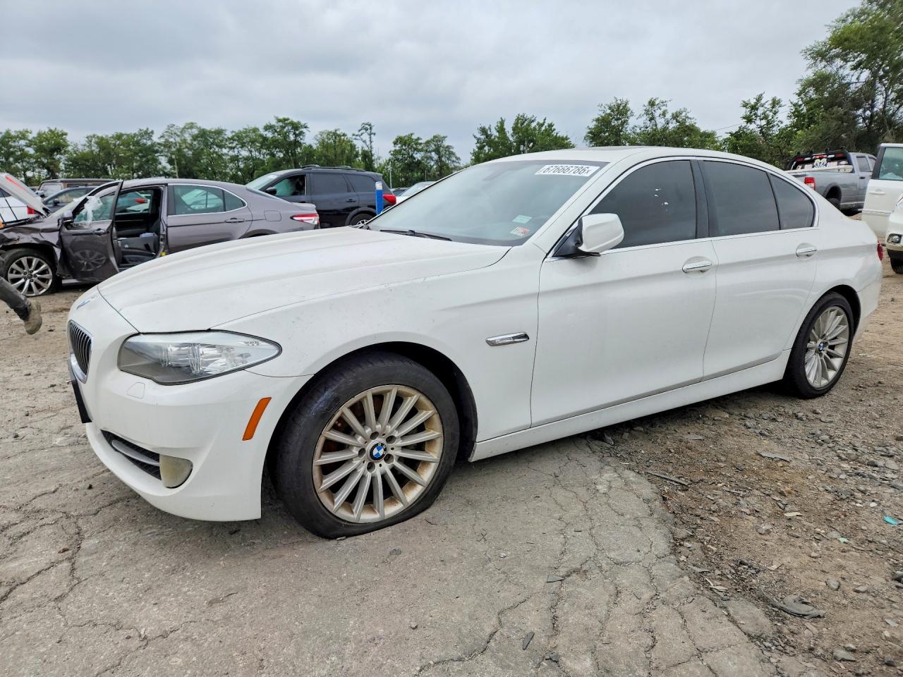 2013 Bmw 535 I White vin: WBAFR7C50DC818264