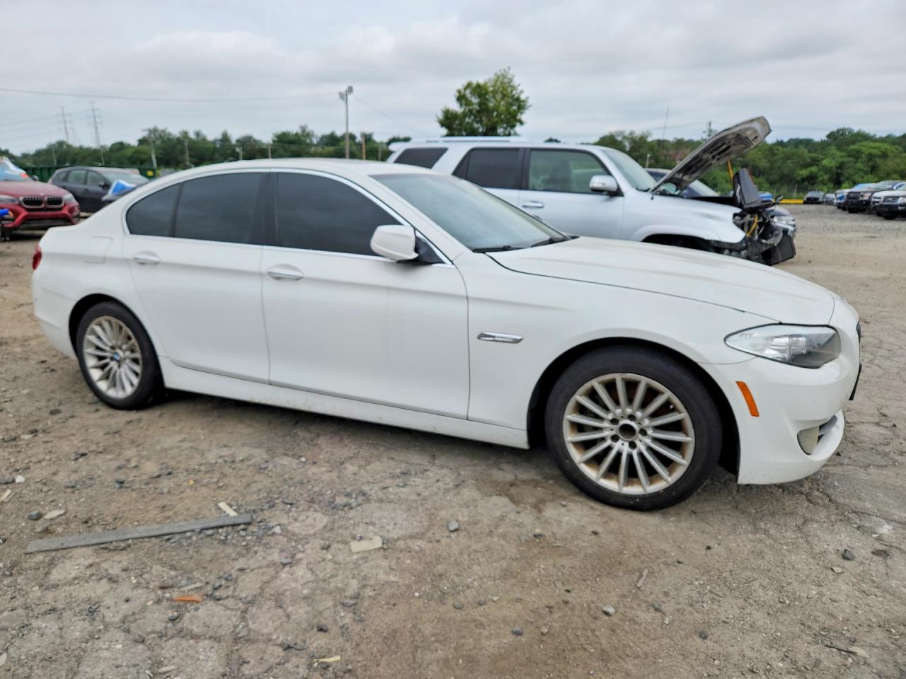 2013 Bmw 535 I White vin: WBAFR7C50DC818264