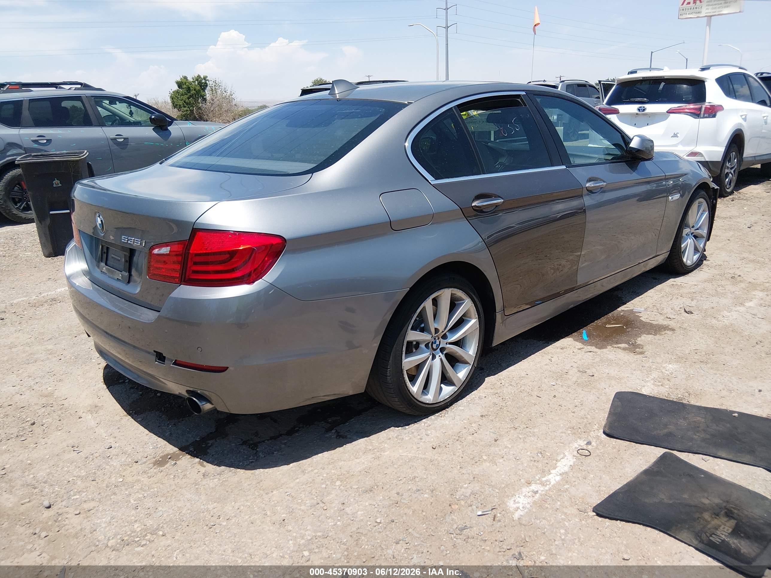 2011 Bmw 535i   Silver vin: WBAFR7C51BC606079