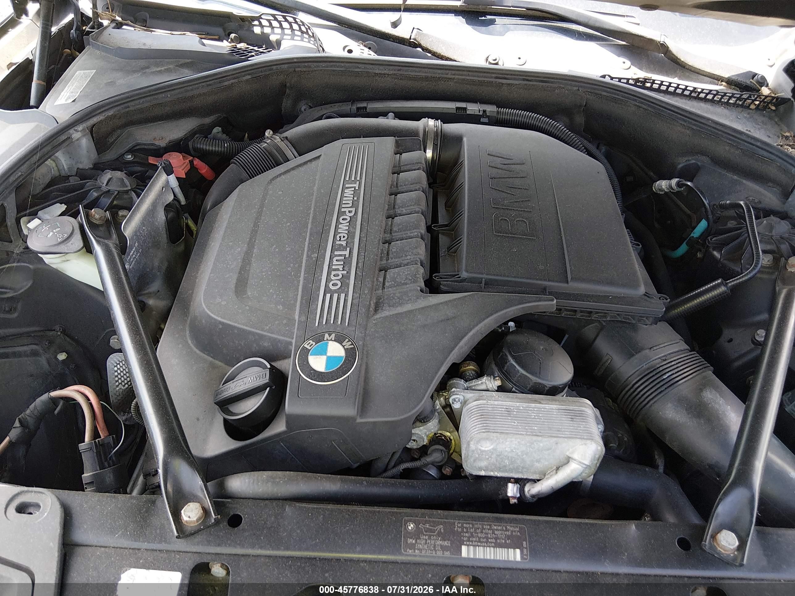 2012 Bmw 535i   Black vin: WBAFR7C51CC809247