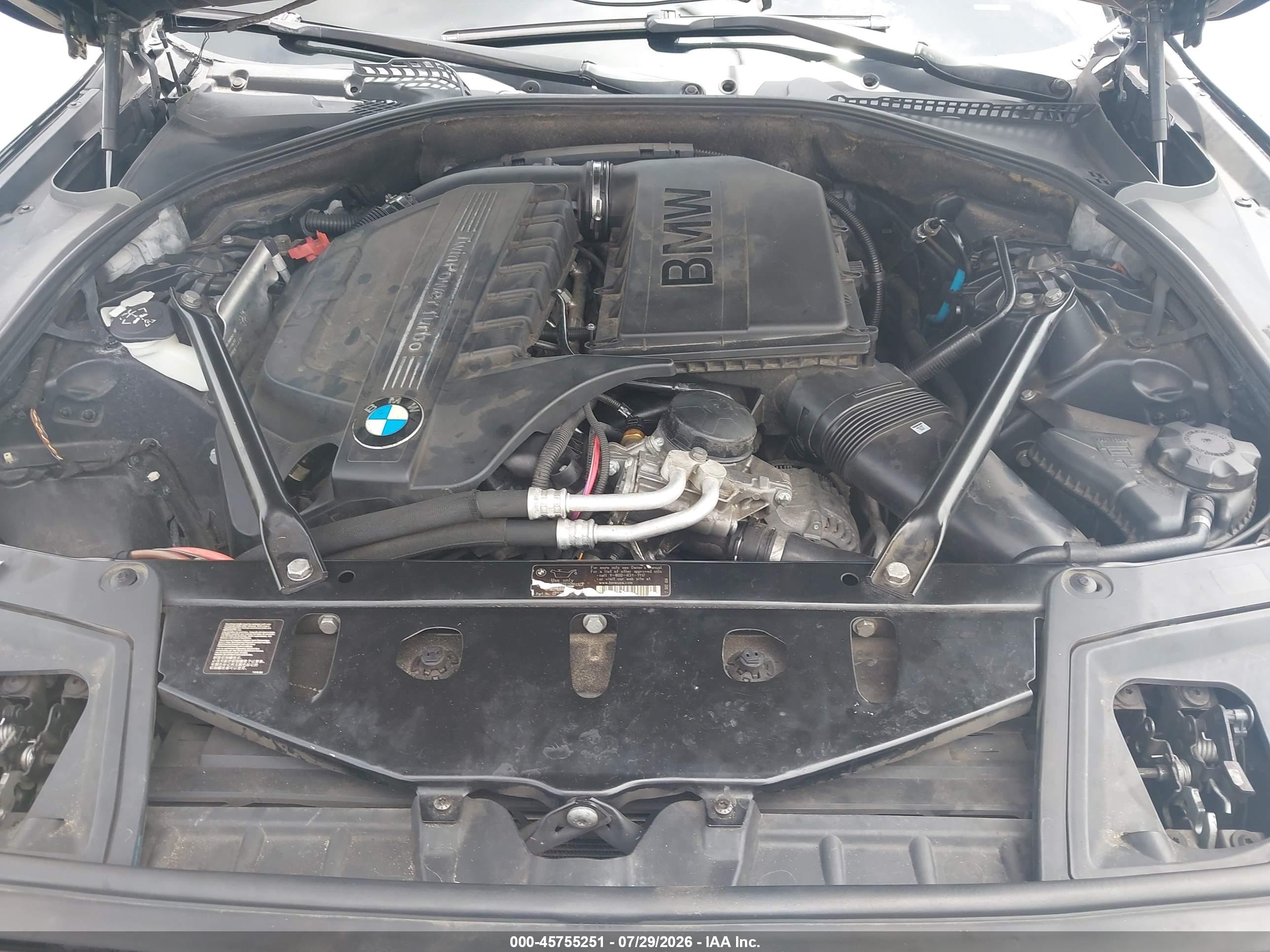 2012 Bmw 535i   Черный vin: WBAFR7C51CC809250