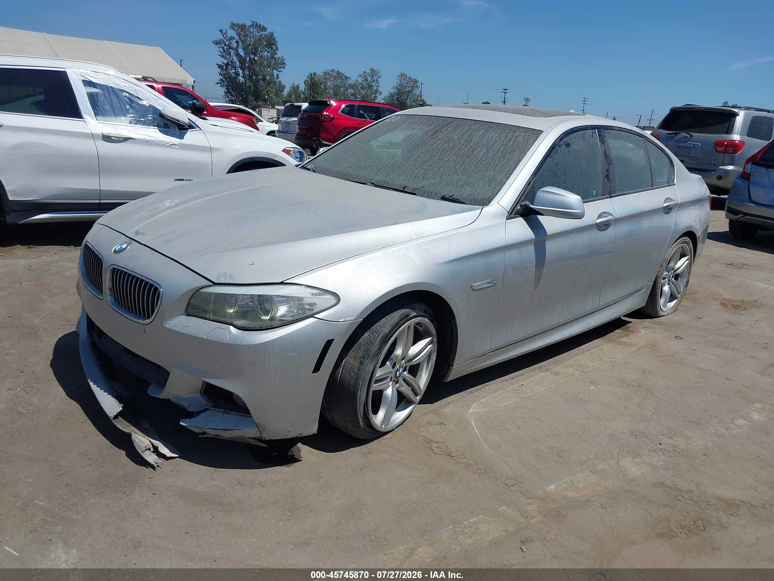 2013 Bmw 535i   Silver vin: WBAFR7C51DC822095