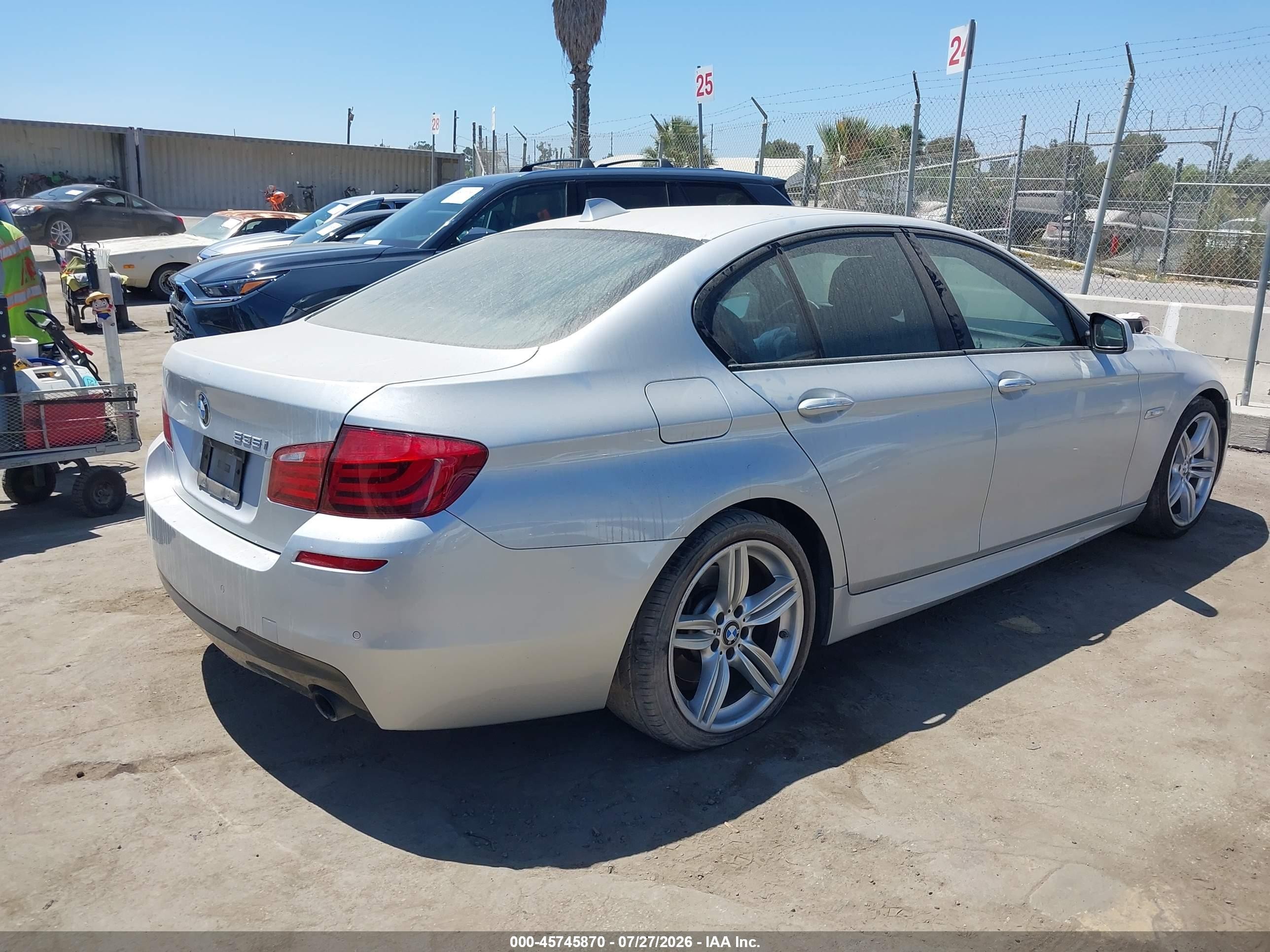 2013 Bmw 535i   Silver vin: WBAFR7C51DC822095