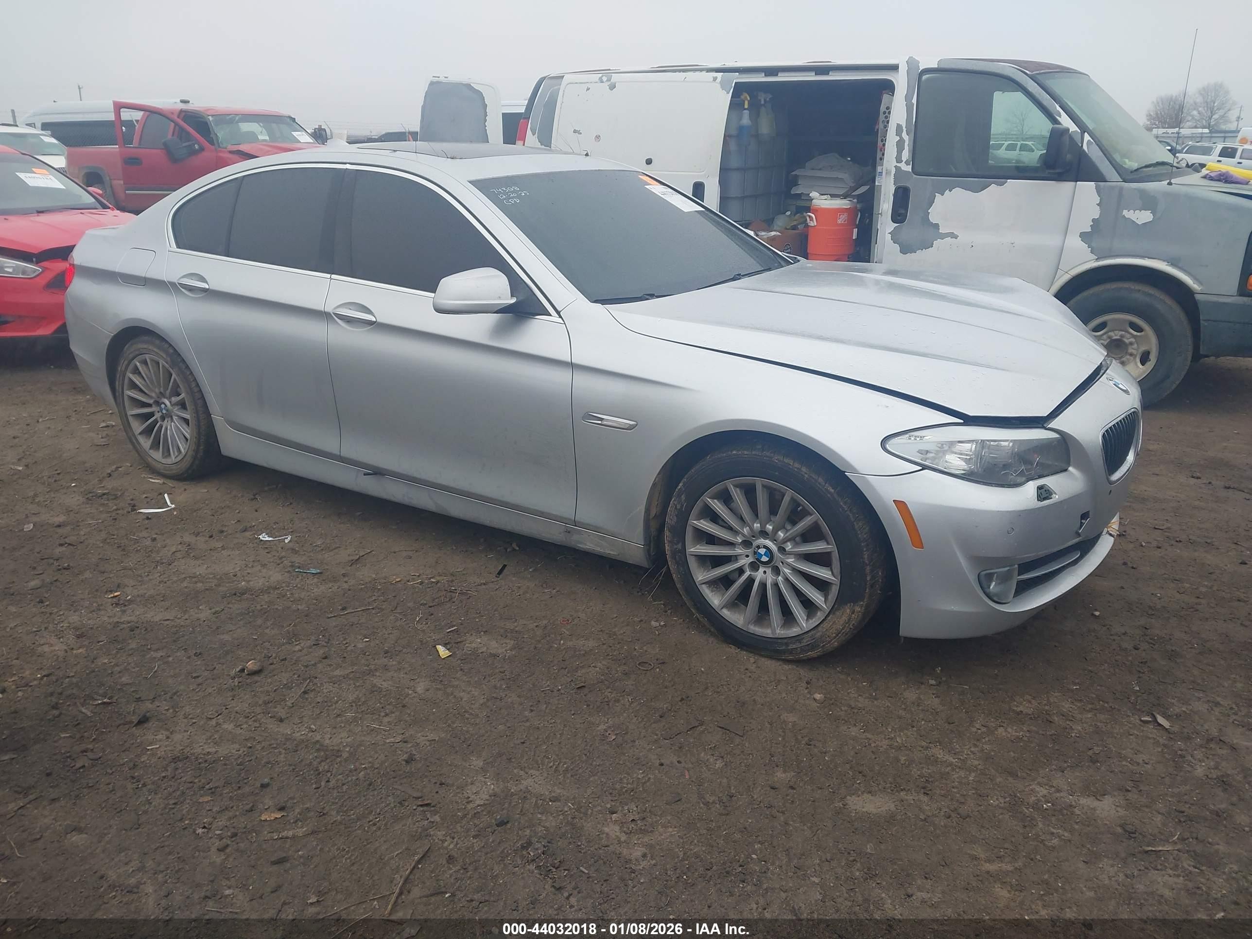 2011 Bmw 535i   Silver vin: WBAFR7C52BC607127
