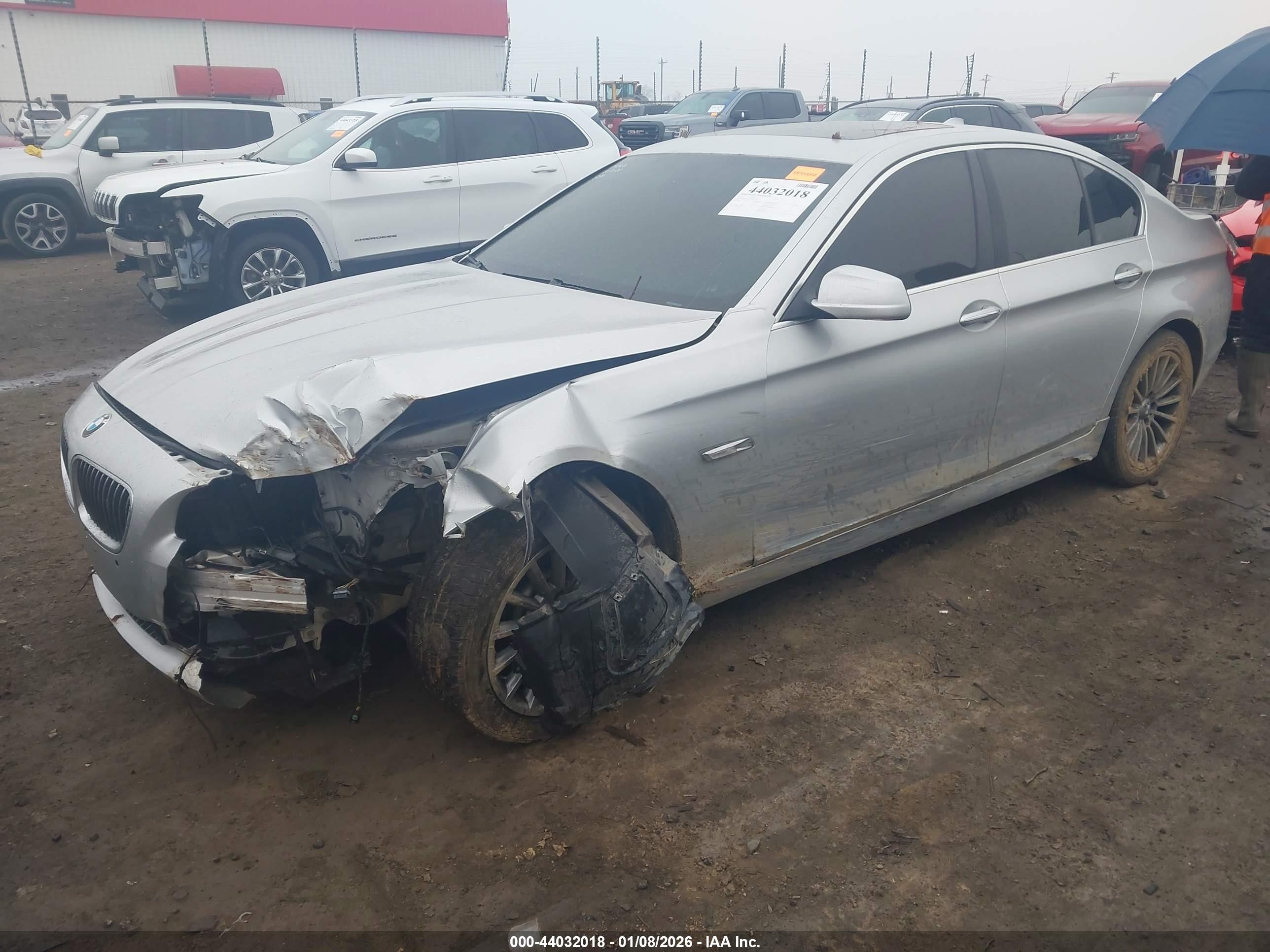 2011 Bmw 535i   Silver vin: WBAFR7C52BC607127