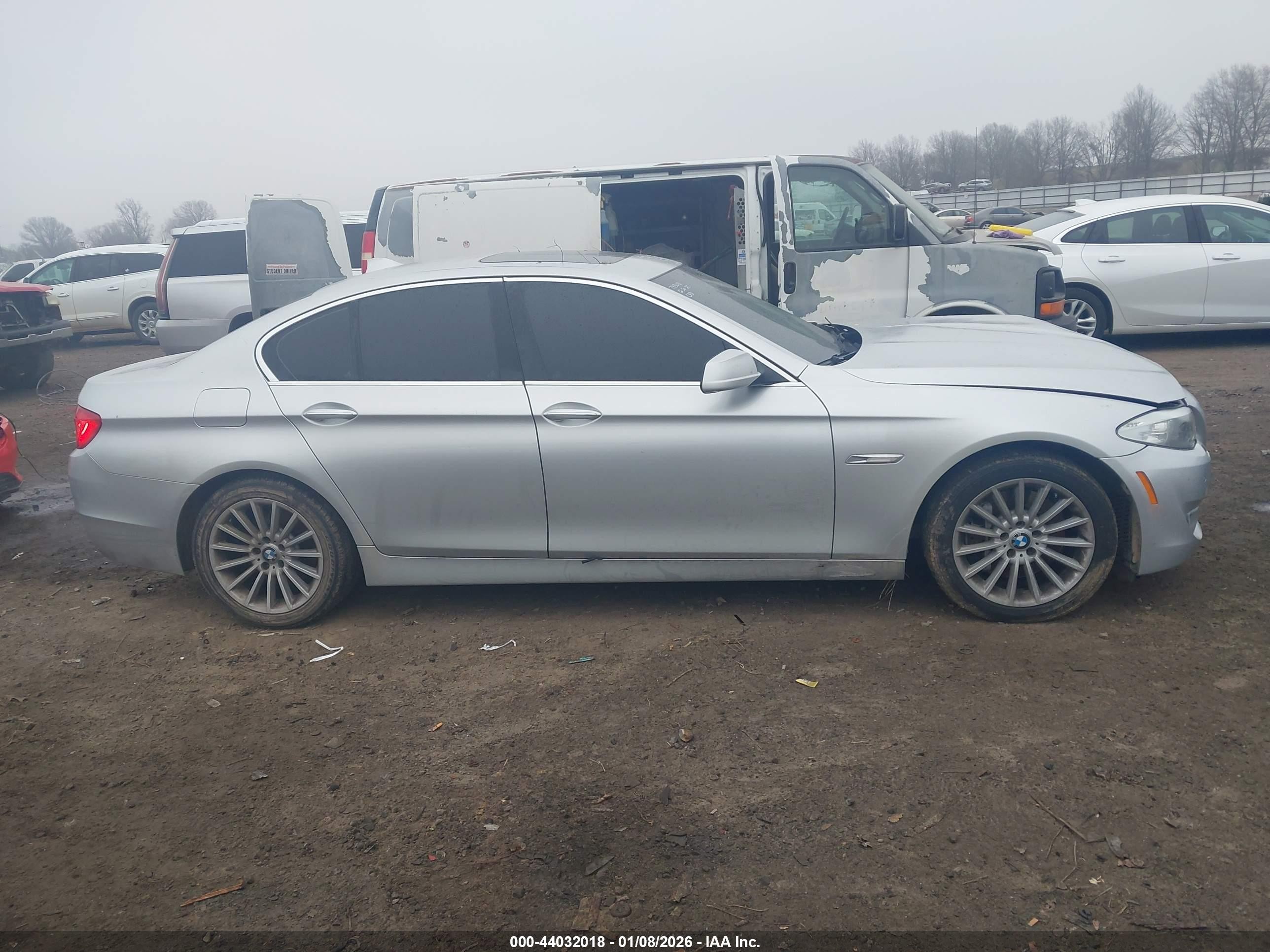 2011 Bmw 535i   Silver vin: WBAFR7C52BC607127