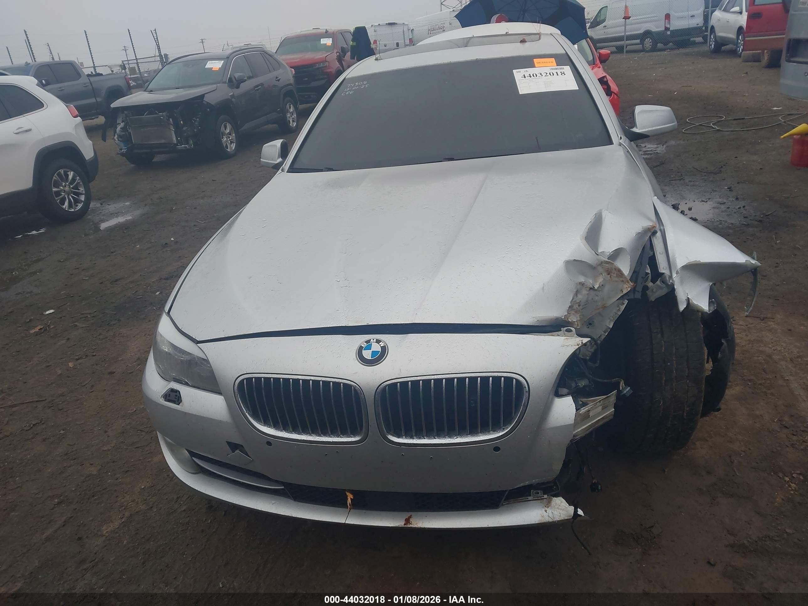 2011 Bmw 535i   Silver vin: WBAFR7C52BC607127