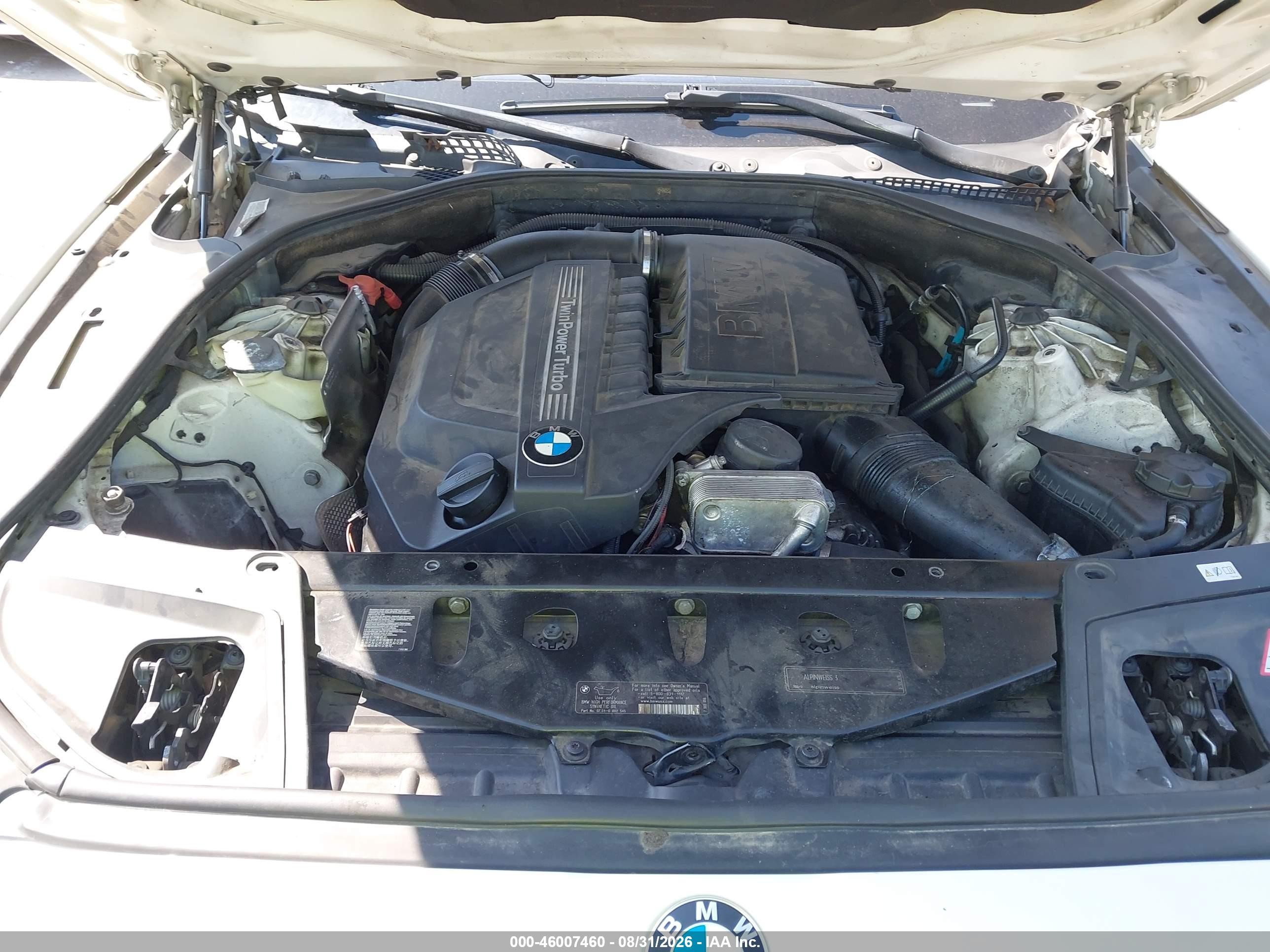 2011 Bmw 535i   White vin: WBAFR7C53BC806896