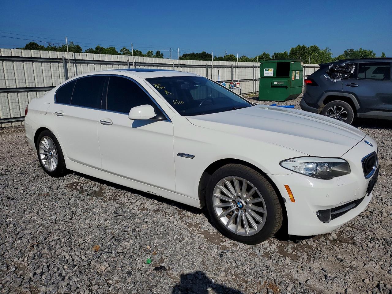 2013 Bmw 535 I White vin: WBAFR7C53DC819702