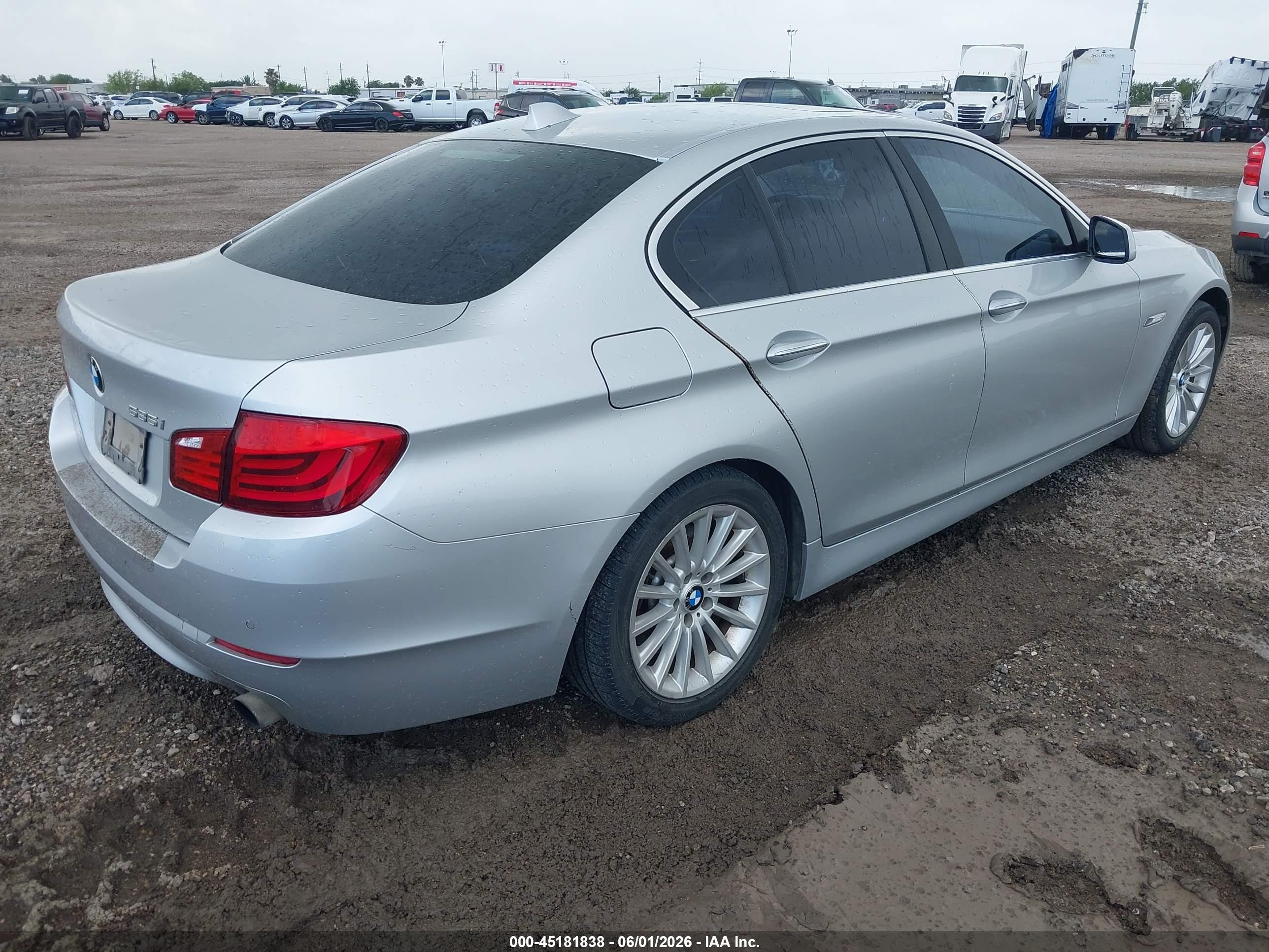 2013 Bmw 535i   Silver vin: WBAFR7C53DC820882