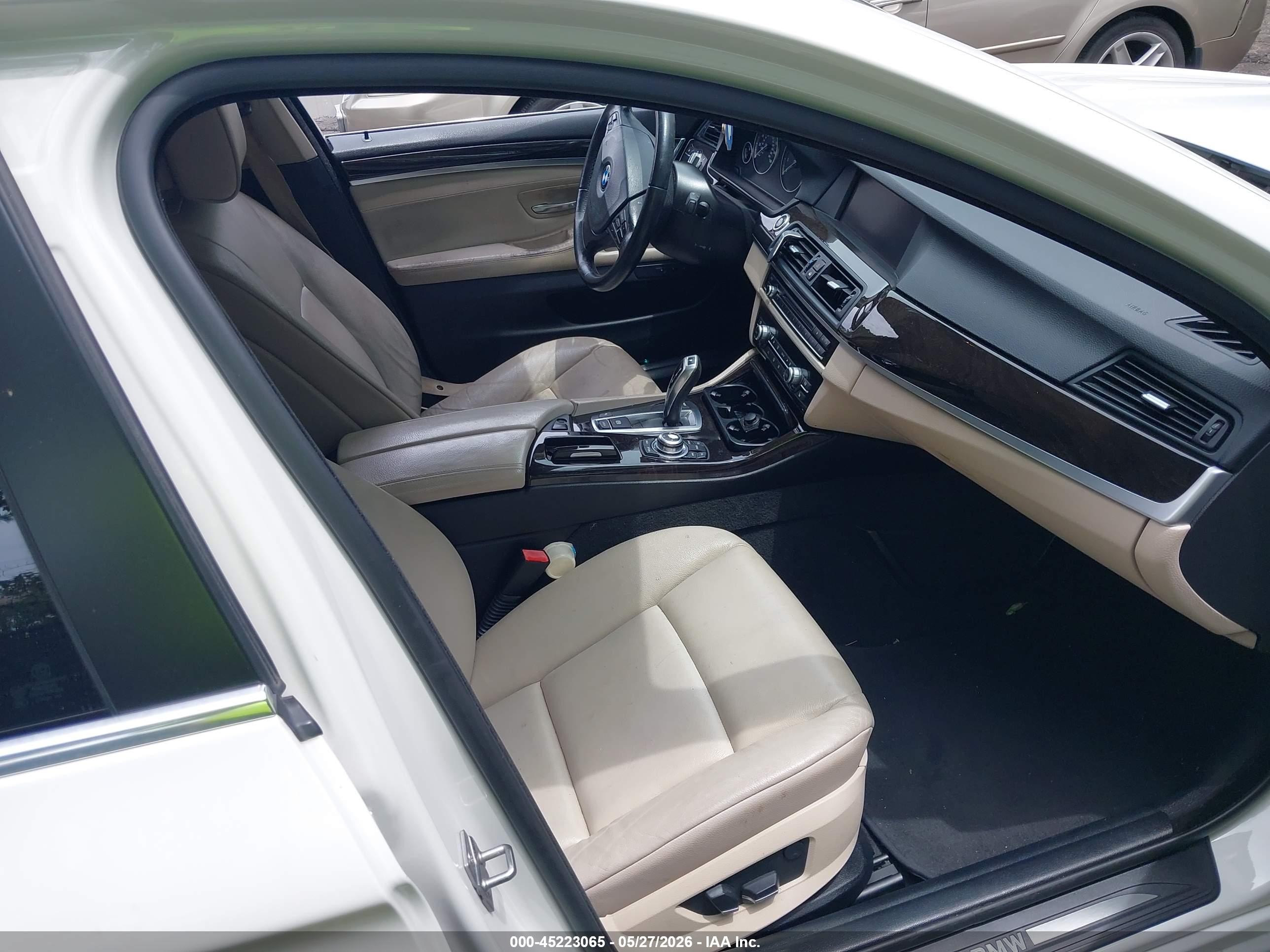 2011 Bmw 535i White vin: WBAFR7C54BC807359