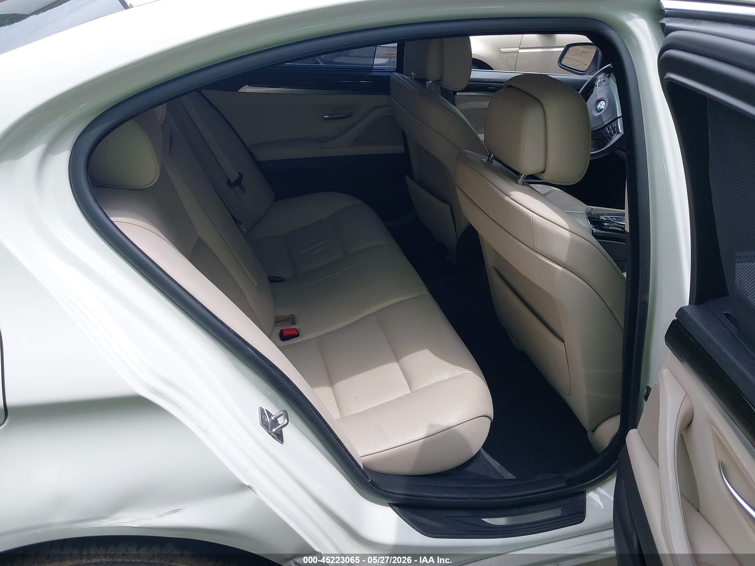 2011 Bmw 535i White vin: WBAFR7C54BC807359