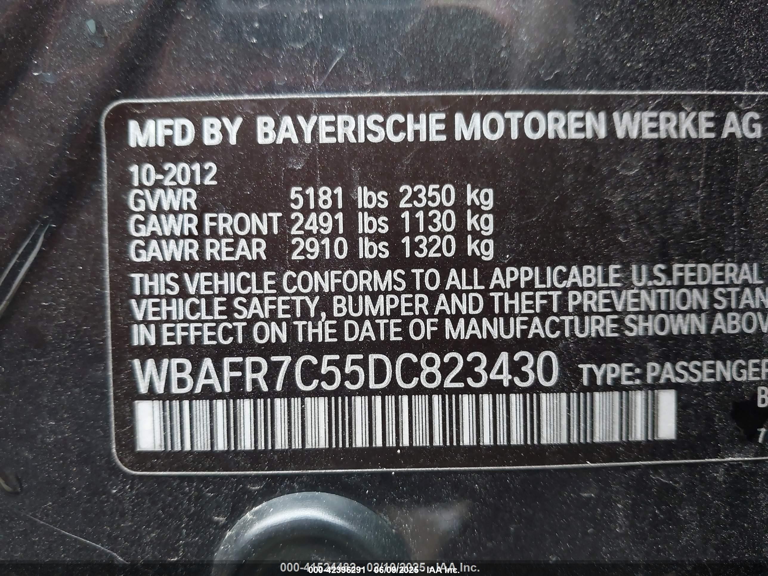 2013 Bmw 535i   Black vin: WBAFR7C55DC823430