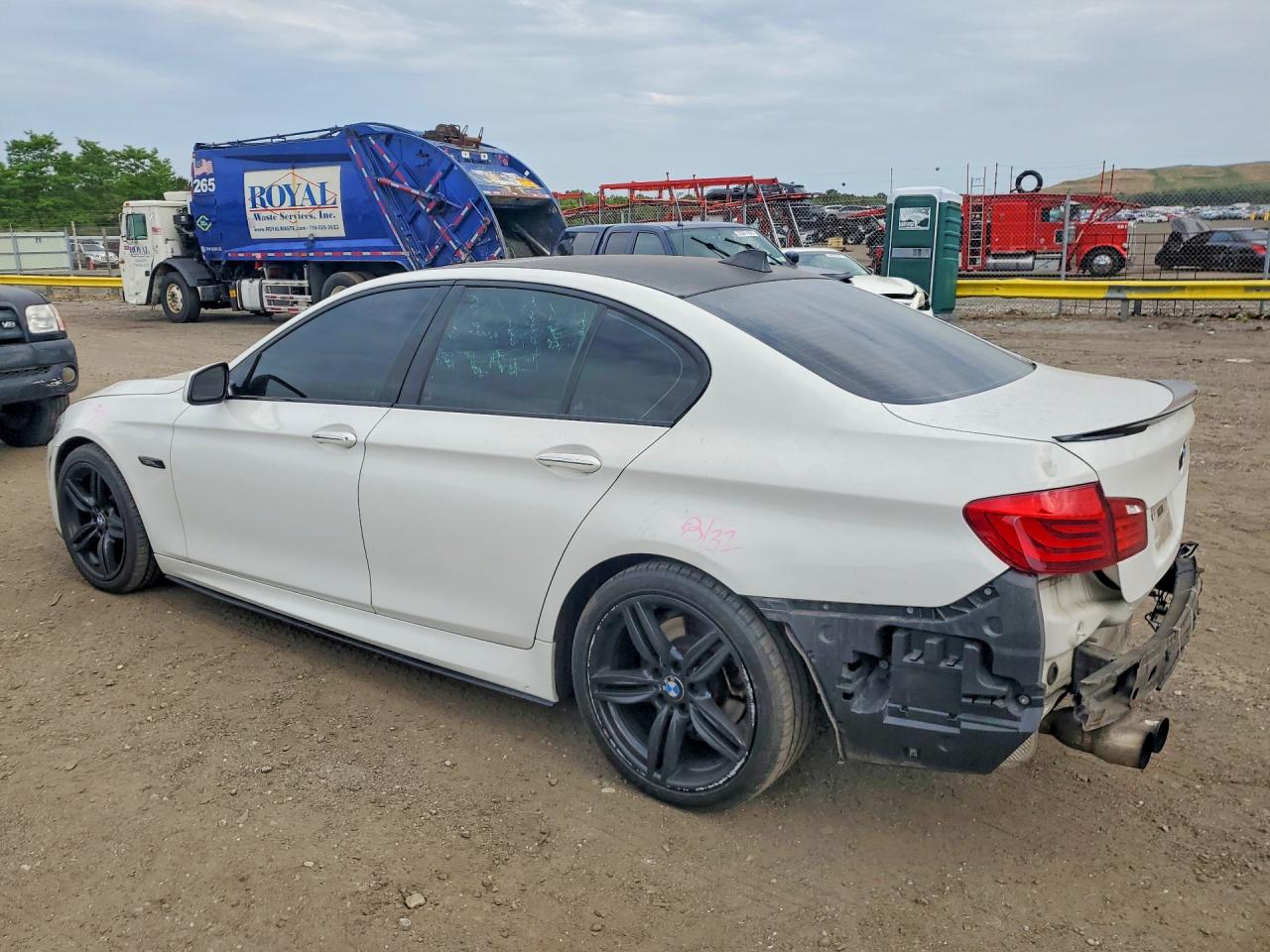 2013 Bmw 535 I White vin: WBAFR7C55DC827560