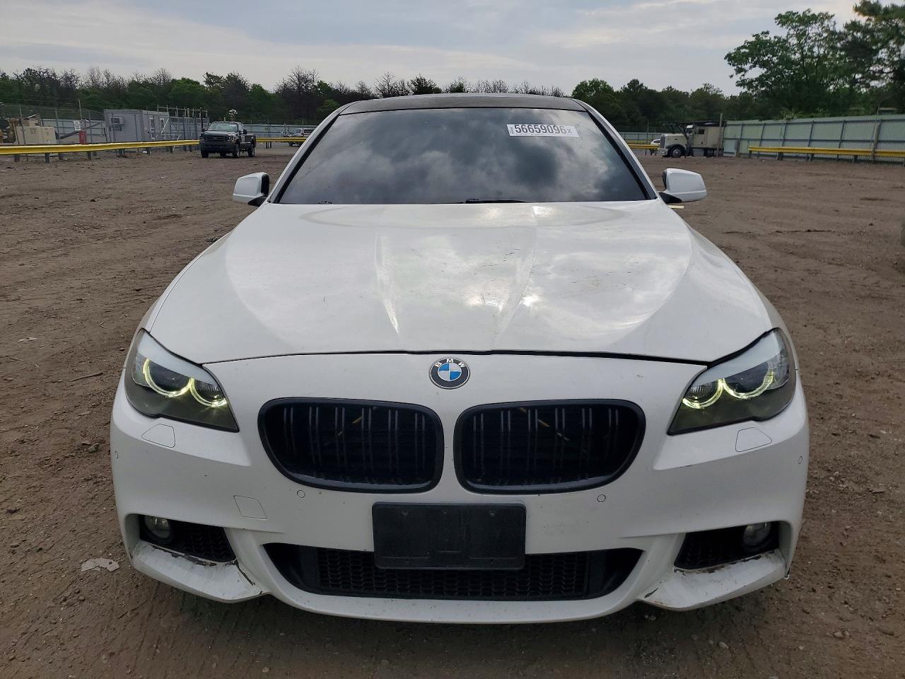2013 Bmw 535 I White vin: WBAFR7C55DC827560