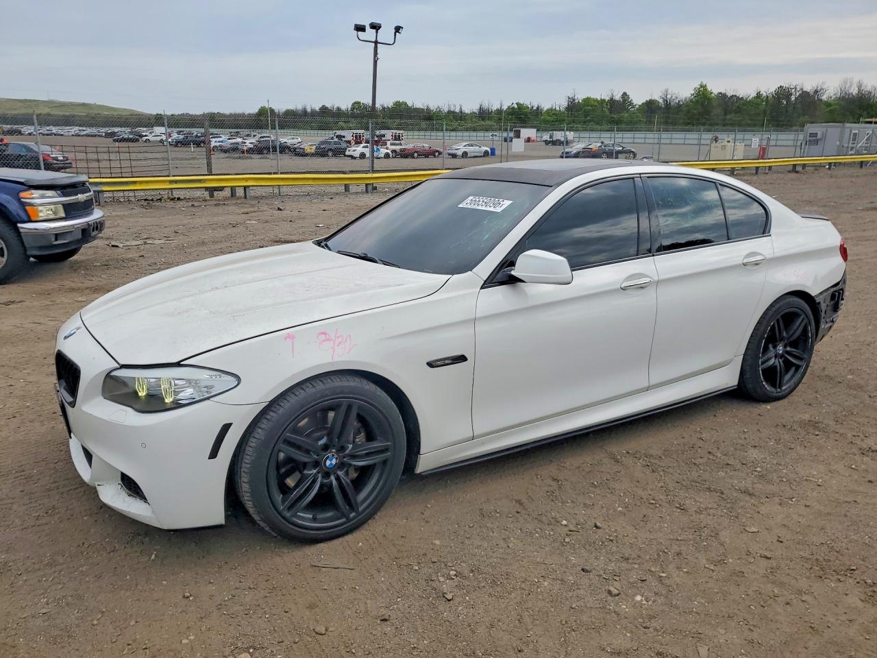 2013 Bmw 535 I White vin: WBAFR7C55DC827560