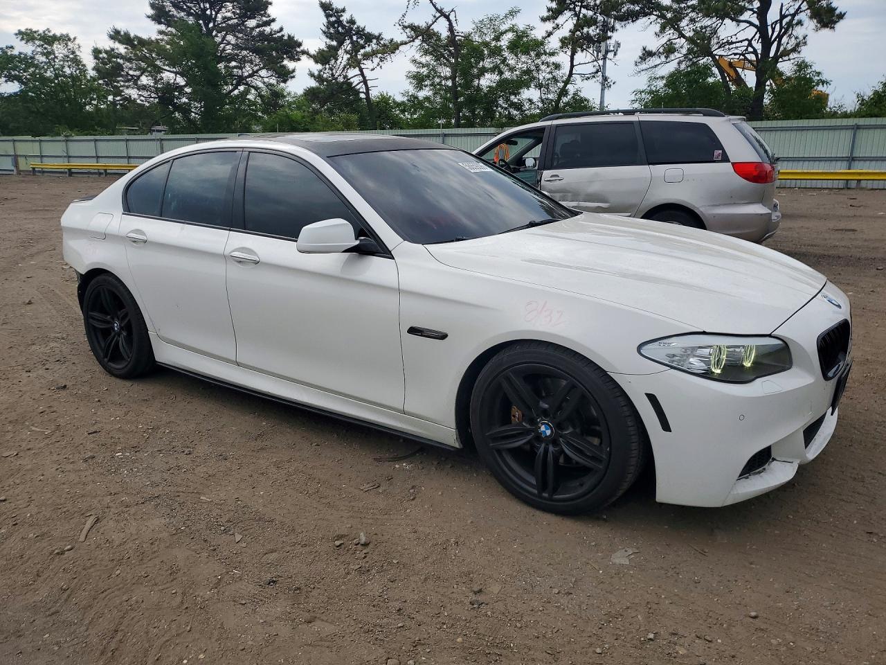 2013 Bmw 535 I White vin: WBAFR7C55DC827560