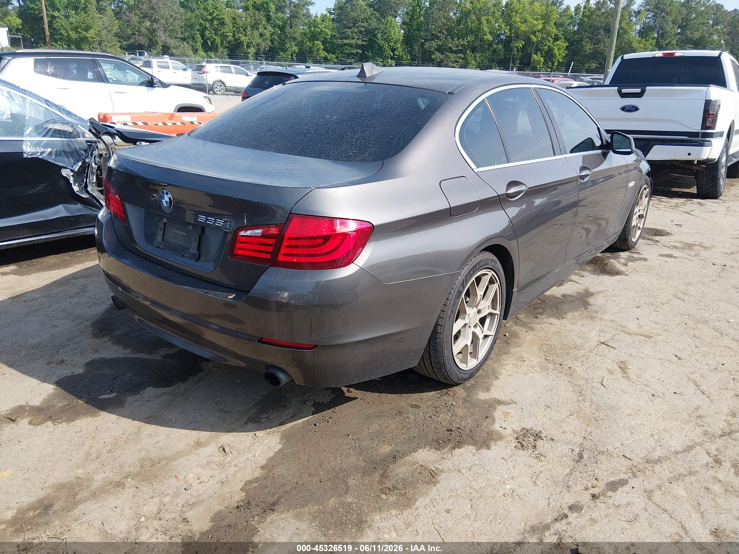 2011 Bmw 535i   Gray vin: WBAFR7C56BC607308