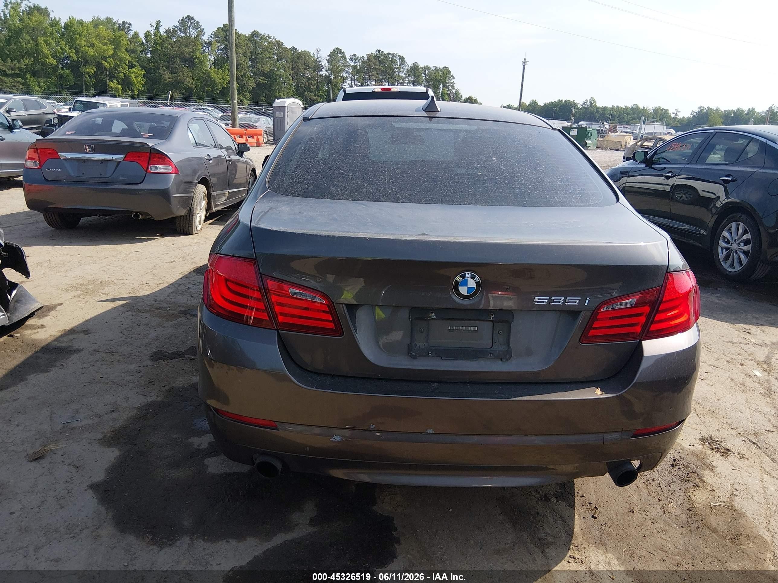 2011 Bmw 535i   Gray vin: WBAFR7C56BC607308