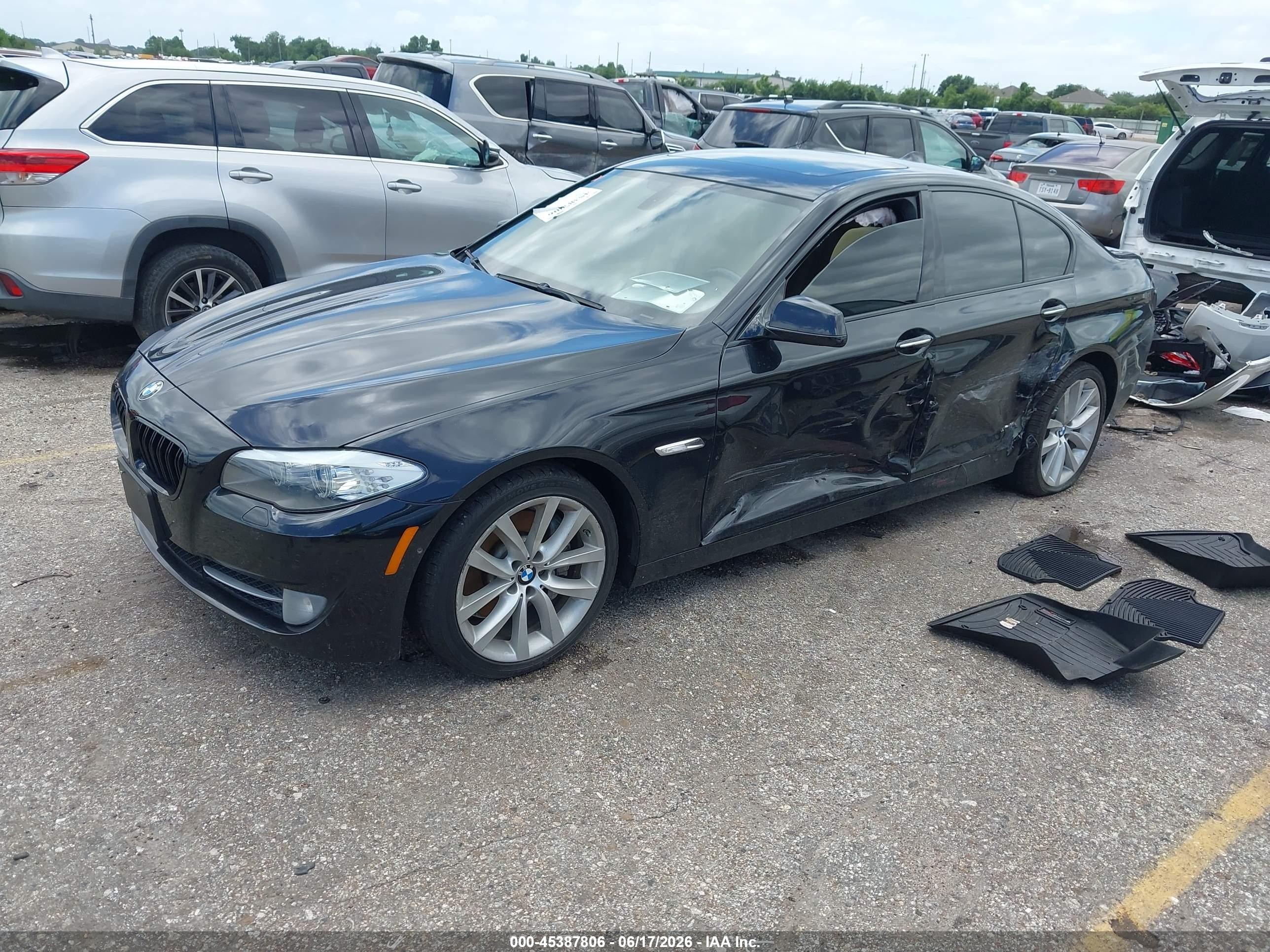 2012 Bmw 535i Black vin: WBAFR7C56CC813066