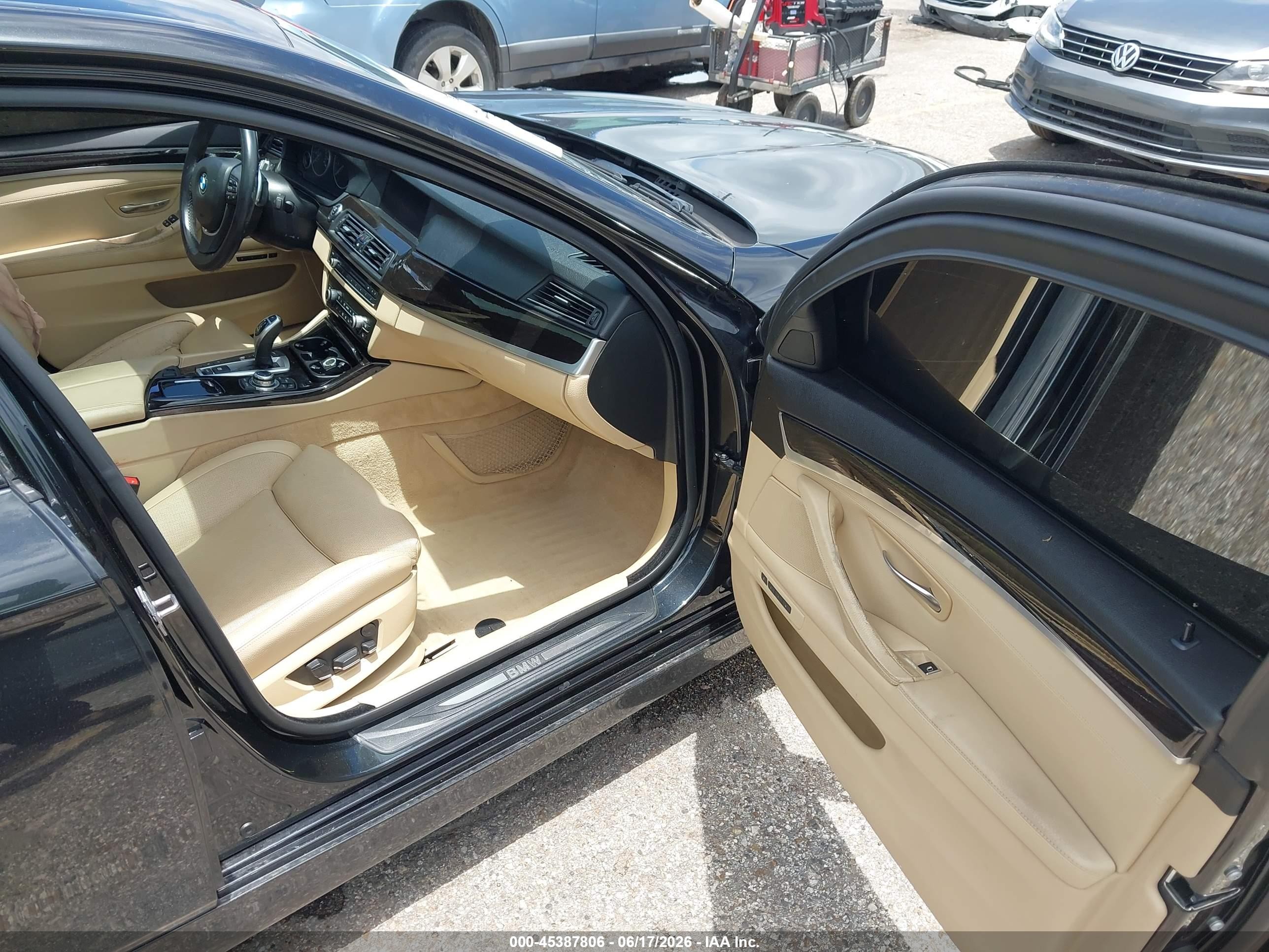 2012 Bmw 535i Black vin: WBAFR7C56CC813066