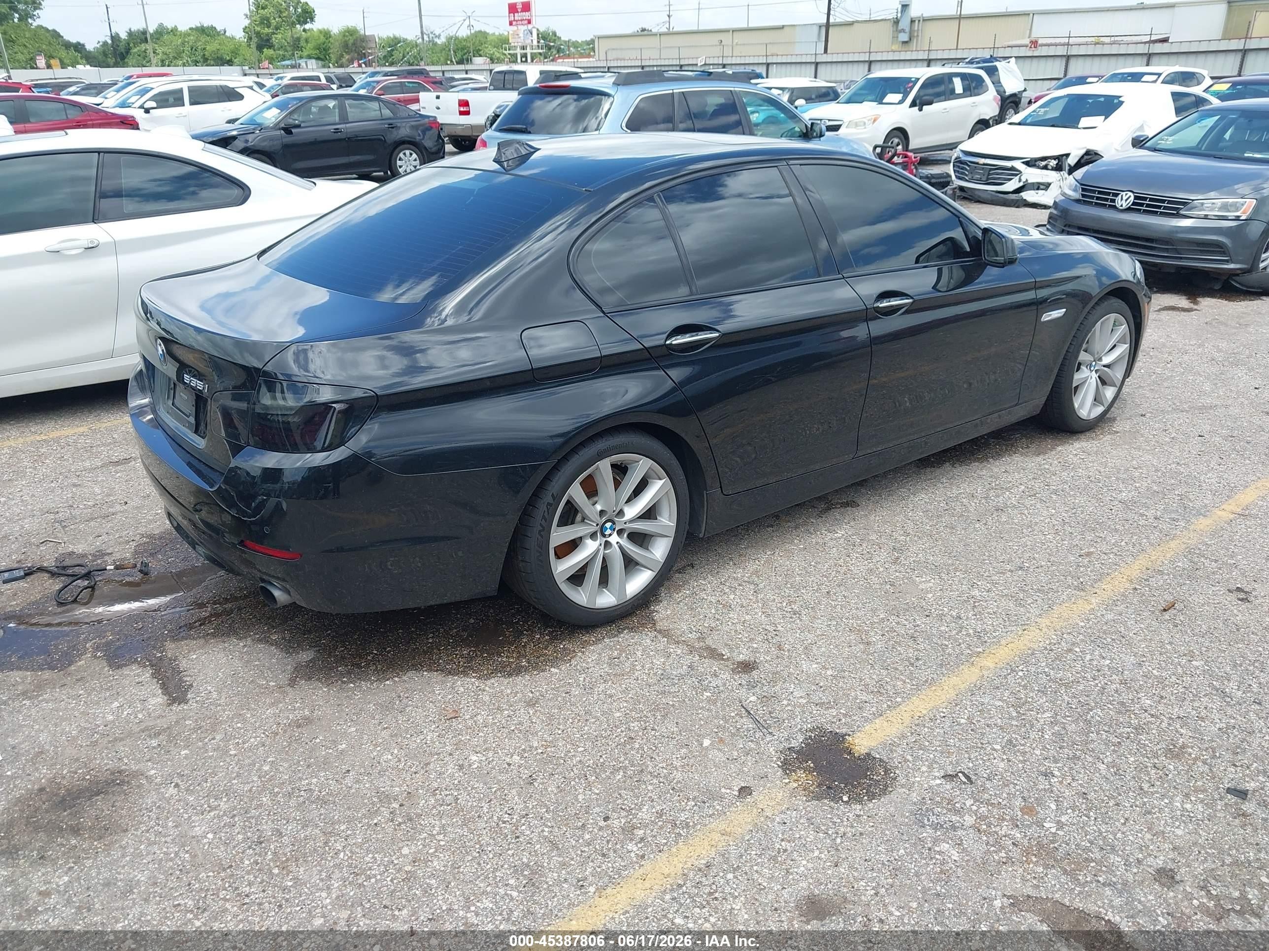 2012 Bmw 535i Black vin: WBAFR7C56CC813066