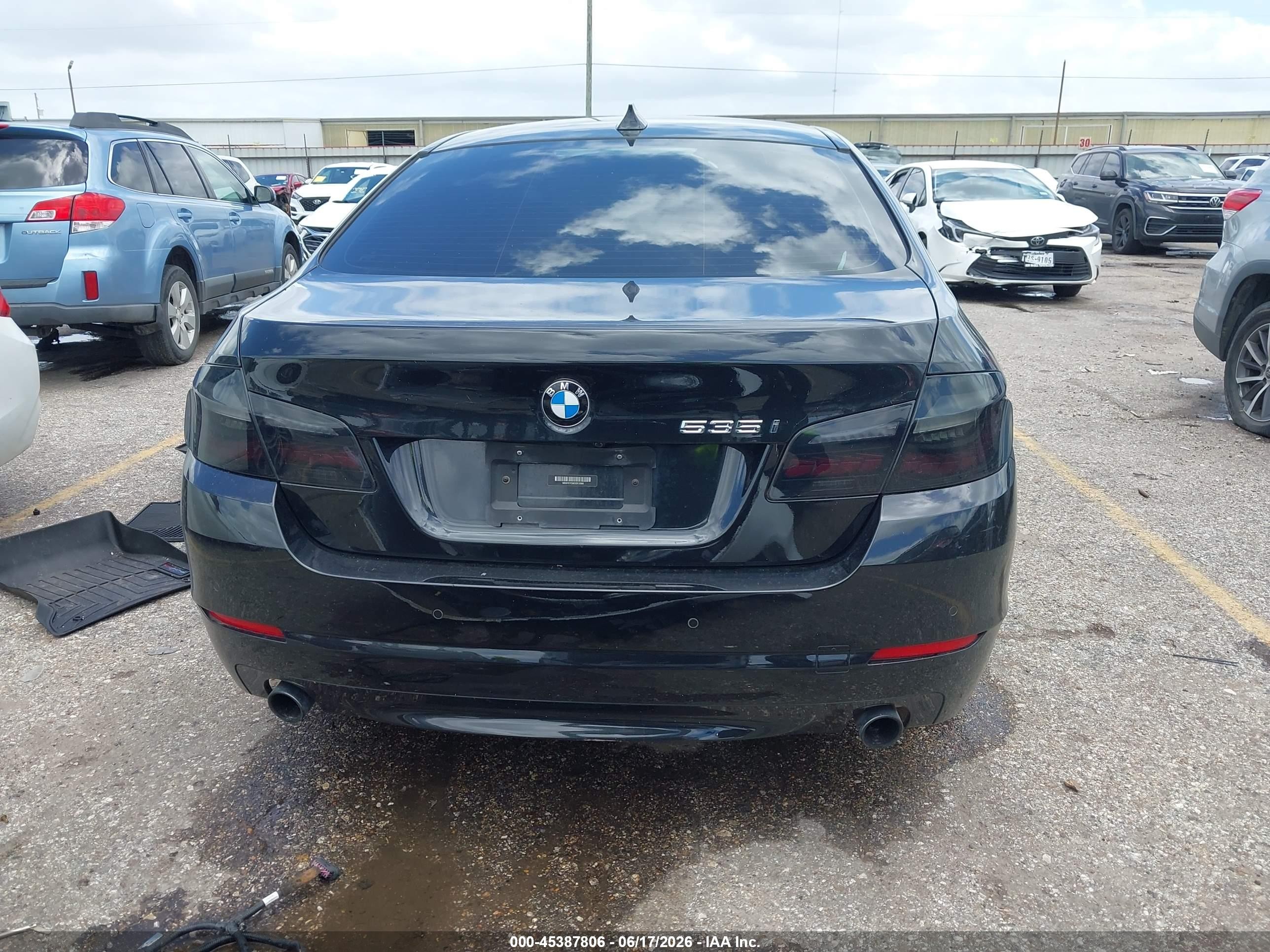 2012 Bmw 535i Black vin: WBAFR7C56CC813066