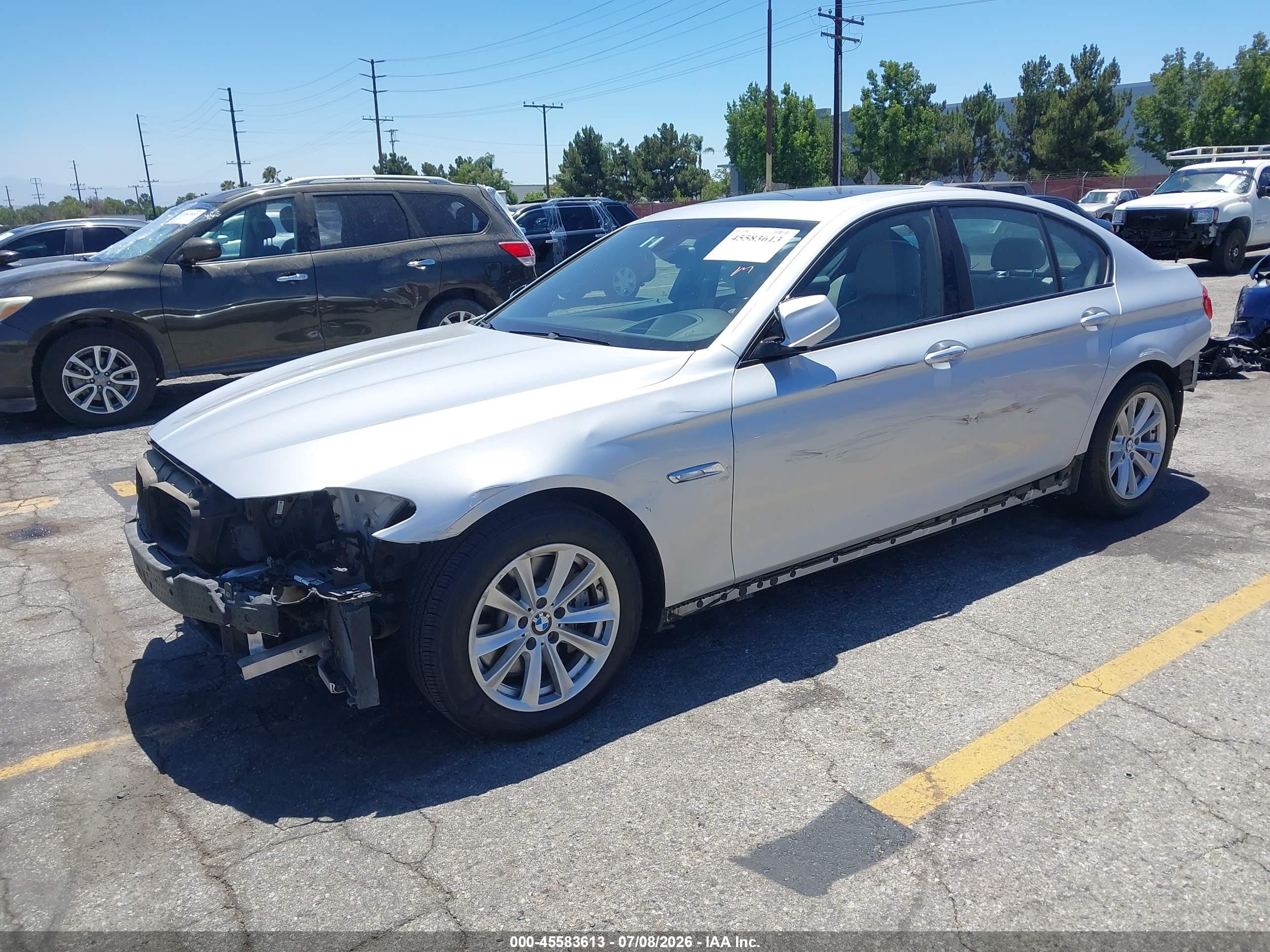 2013 Bmw 535i   Silver vin: WBAFR7C56DC822450